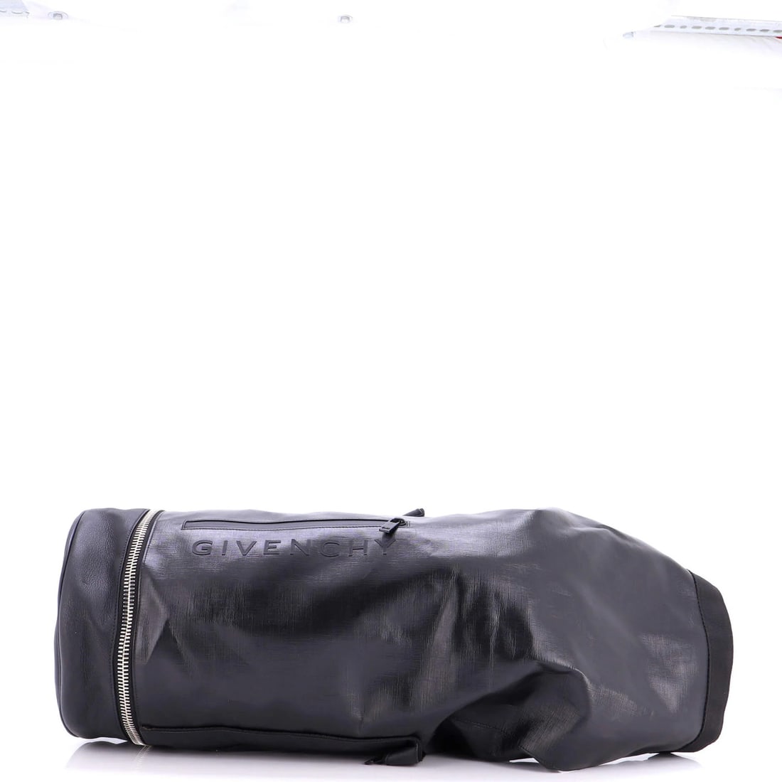 Jaw Bag Coated Canvas Large with Leather Givenchy: Jaw Bag Coated Canvas Large with Leather Givenchy Black Givenchy Large Coated Canvas Backpack with Leather Exterior, featuring a spacious interior and sturdy canvas-coated leather construction. Showca