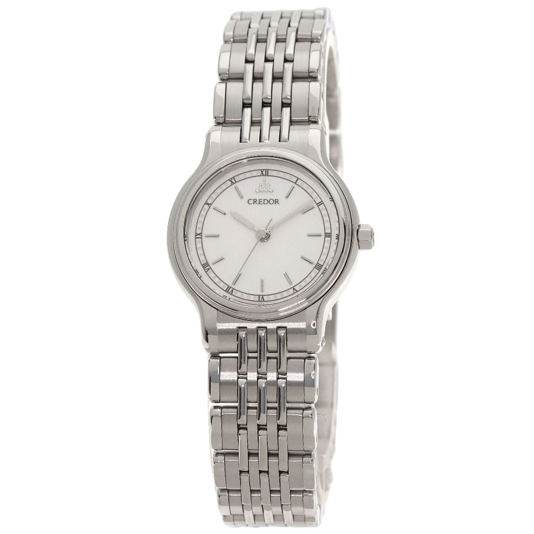Seiko Credor Round Face Watches 7371-0090 Stainless Steel/ Stainless Steel: Seiko Credor Round Face Watches 7371-0090 Stainless Steel/ Stainless Steel Stainless steel case and bezel add a sleek touch to this Seiko Credor Round Face Watch, featuring a silver dial and white