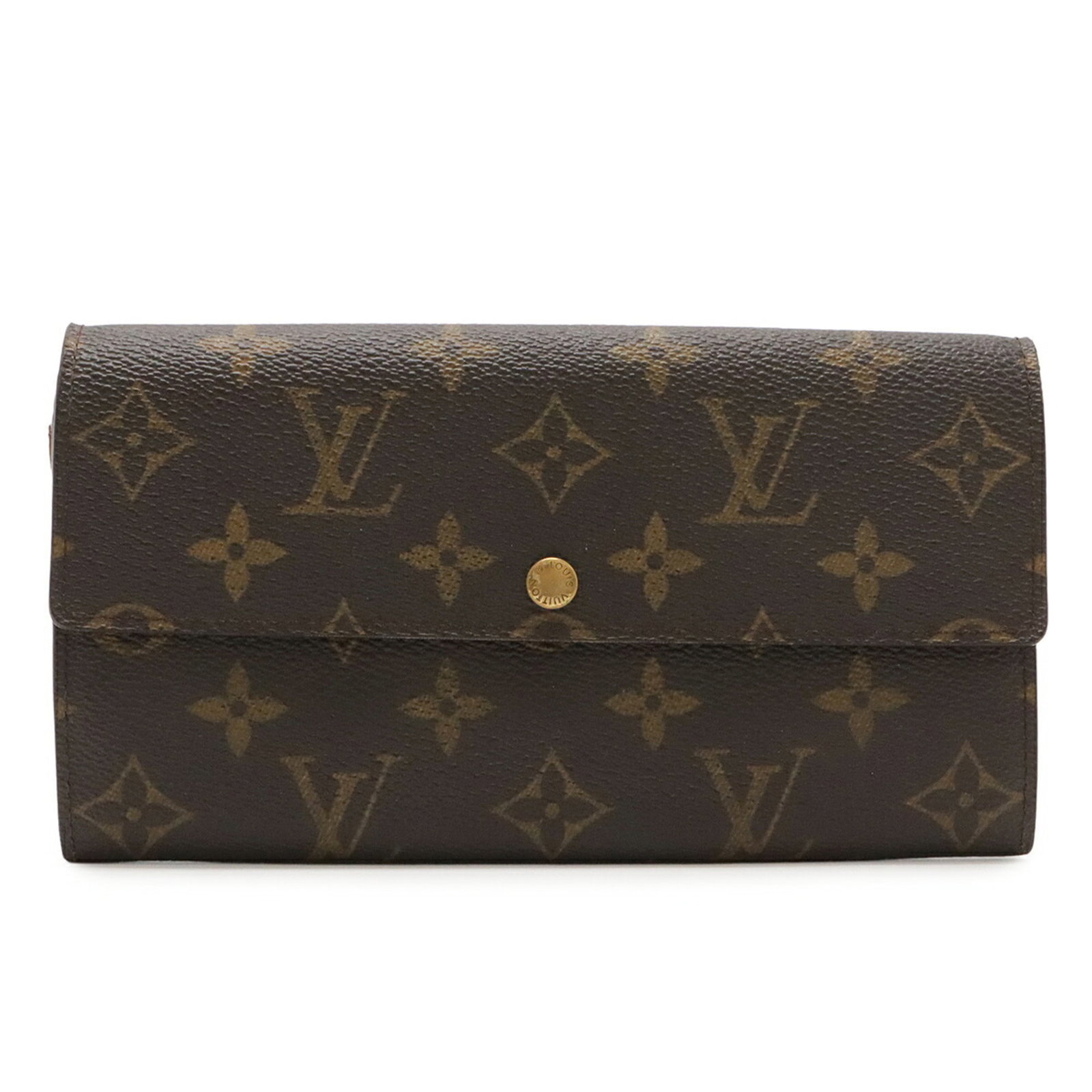 Louis Vuitton Long Wallet (Bi-Fold) Monogram: Louis Vuitton Long Wallet (Bi-Fold) Monogram The Louis Vuitton Long Wallet (Bi-Fold) Monogram boasts a classic design with a timeless Monogram pattern in rich brown. Measuring 10.5cm x 19cm, this bi-f