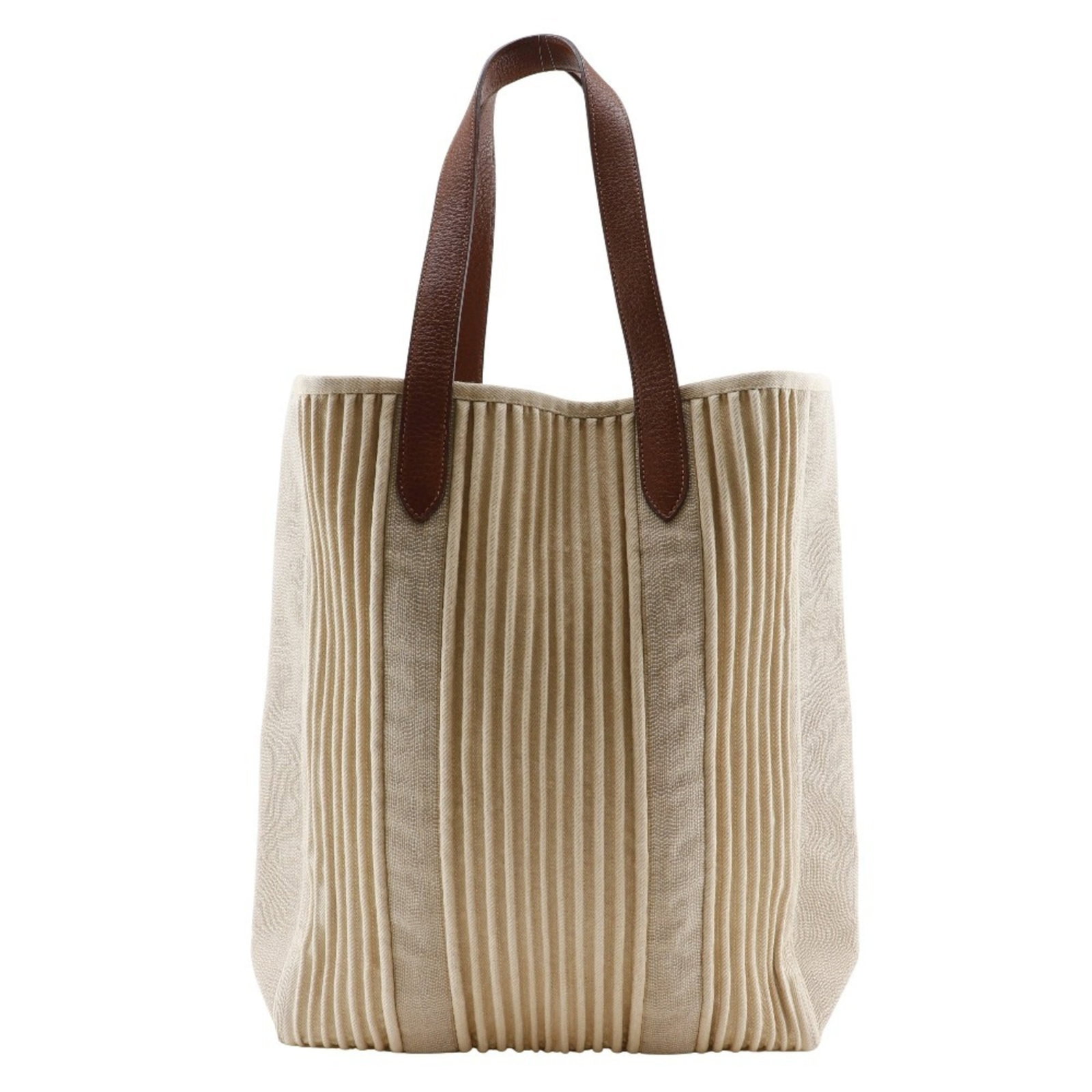 Canvas tote bag Hermes: Canvas tote bag Hermes Canvas tote bag from Hermes, made from high-quality canvas material, features a classic beige color and a compact size of 37cm x 31cm x 11cm. This stylish tote bag is designed