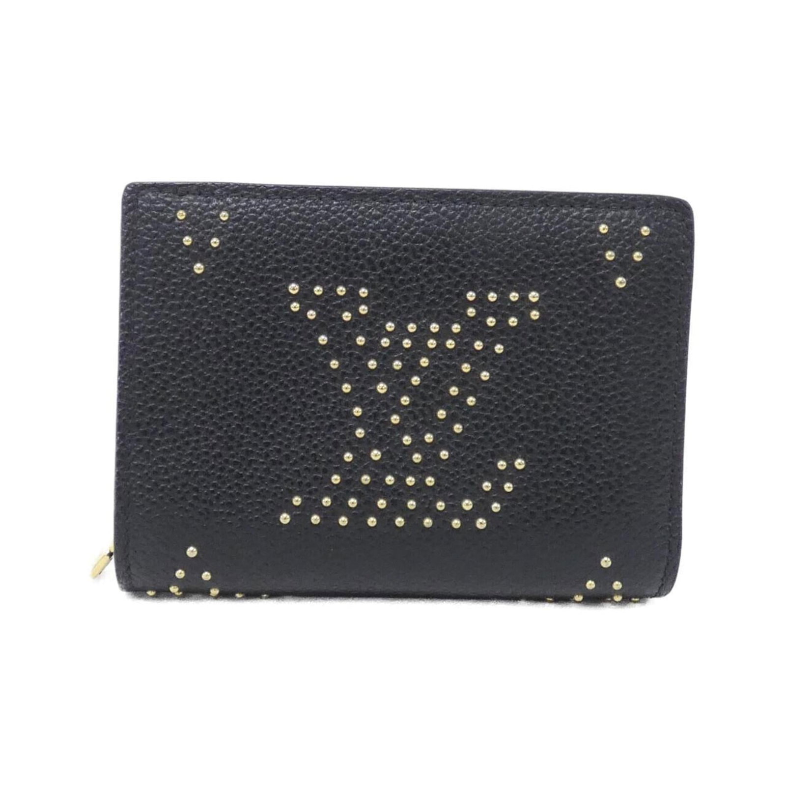 Louis Vuitton Wallet (Bi-Fold) Leather: Louis Vuitton Wallet (Bi-Fold) Leather The Louis Vuitton bi-fold wallet is crafted from high-quality calf leather, featuring a sleek black design. Measuring 9cm x 11cm x 3cm, it provides a compact