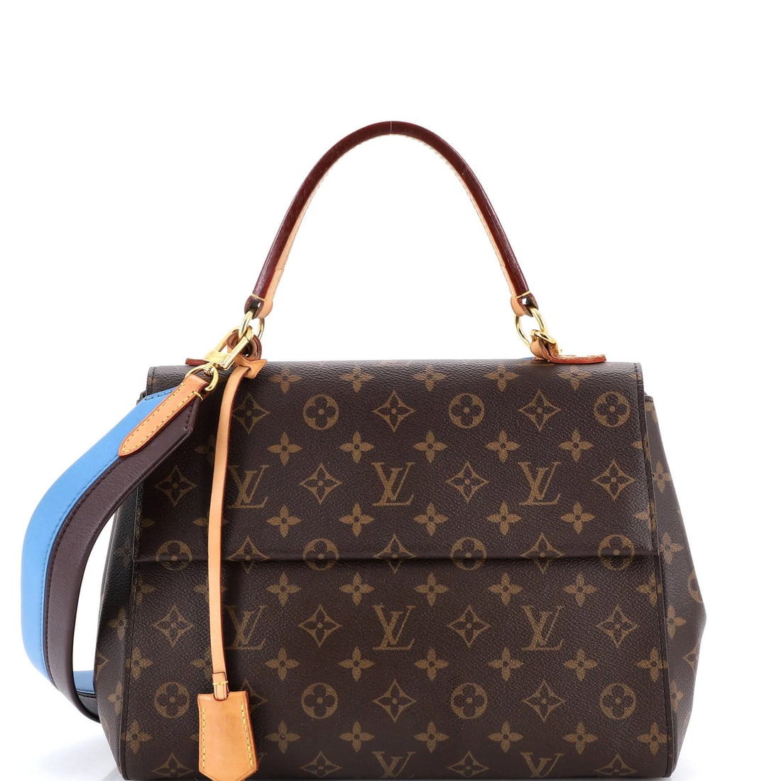 Canvas Cluny Louis Vuitton Monogram MM Top Handle Bag: Canvas Cluny Louis Vuitton Monogram MM Top Handle Bag Canvas Cluny Louis Vuitton Monogram MM Top Handle Bag features a classic design with a timeless brown canvas exterior, adorned with the iconic