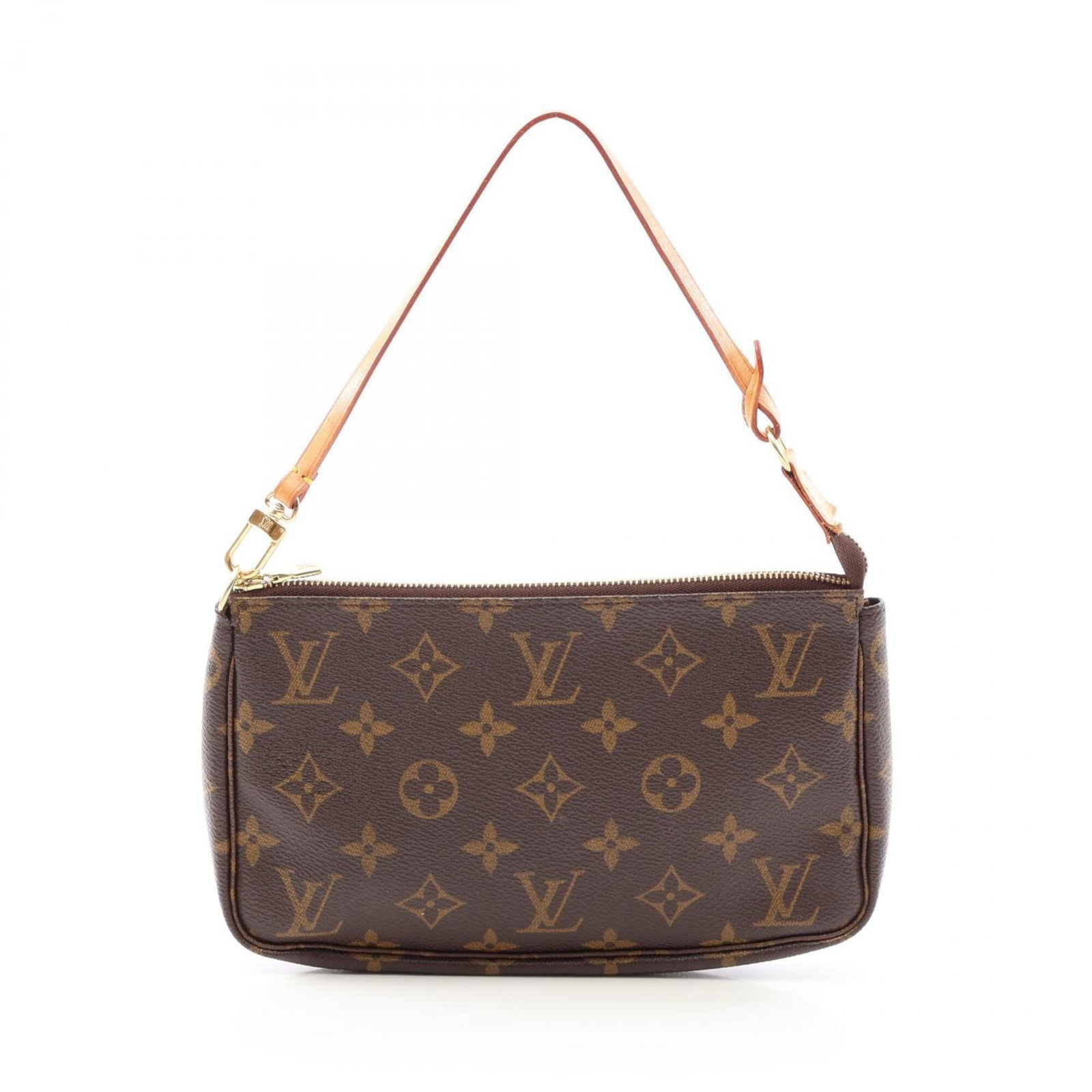 Louis Vuitton Handbag Pvc Leather: Louis Vuitton Handbag Pvc Leather PVC and leather combine in this Louis Vuitton handbag, available in a classic brown color. Measuring 13cm x 21cm x 3cm, it features a distinctive design with a
