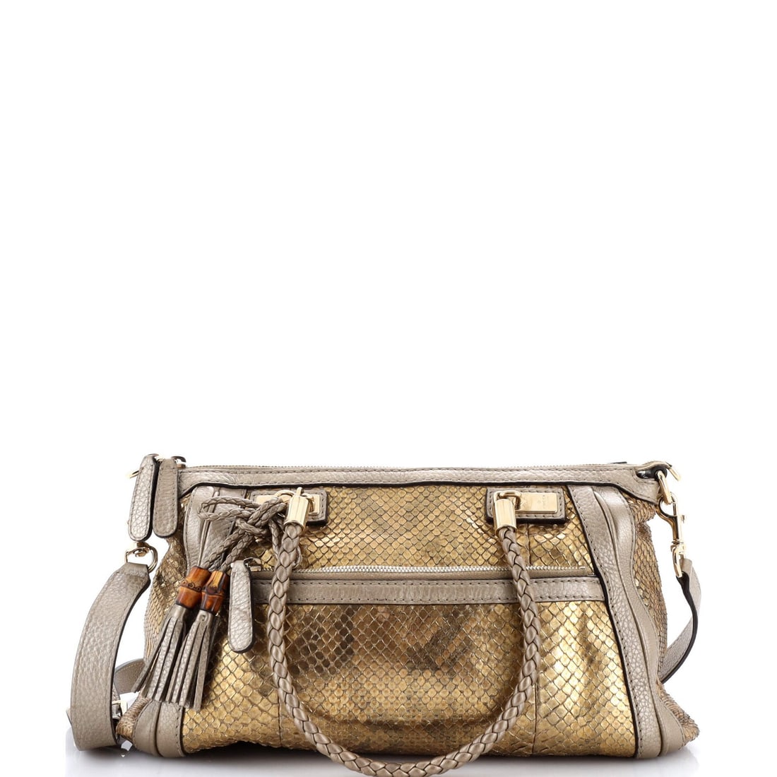 Gucci Bella Convertible Top Handle Bag Python Medium (1 of 7)