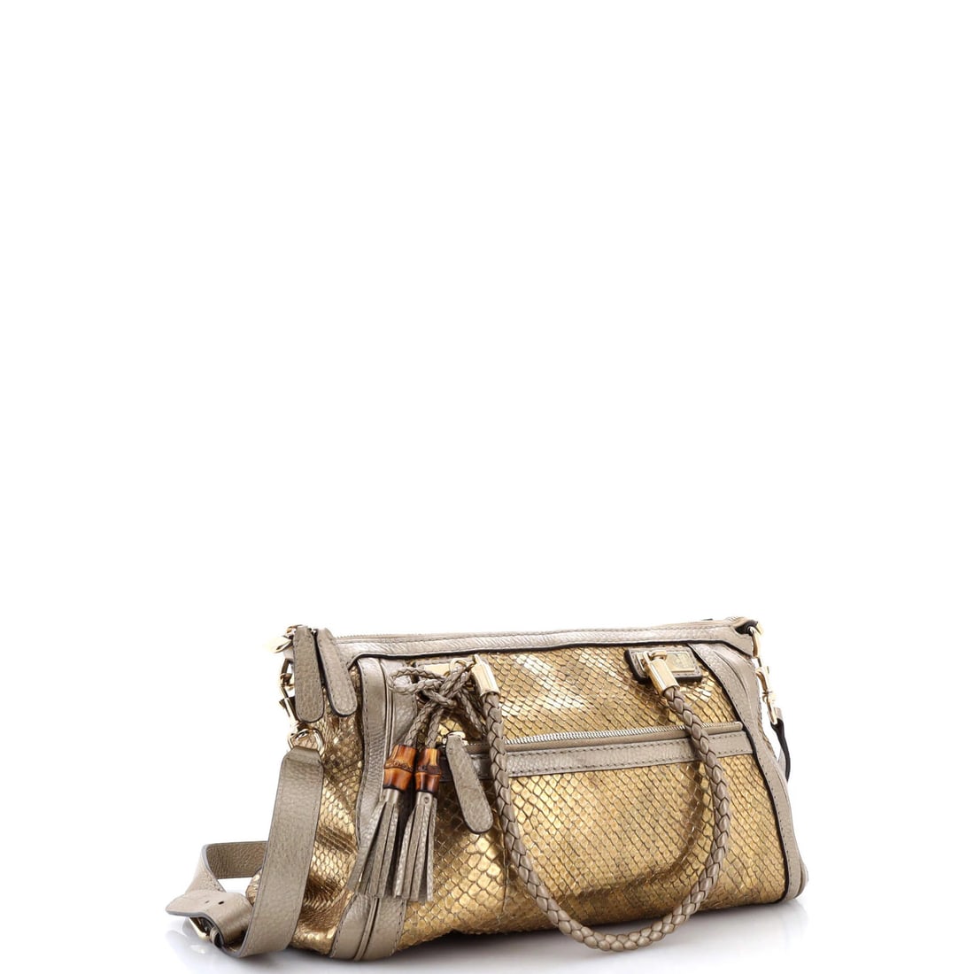 Gucci Bella Convertible Top Handle Bag Python Medium - 2