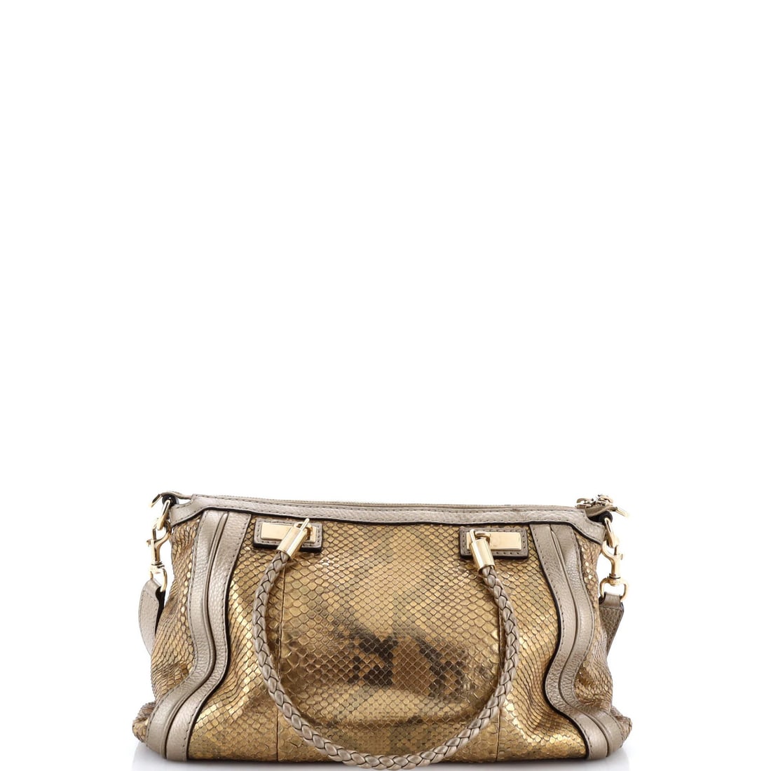 Gucci Bella Convertible Top Handle Bag Python Medium - 3