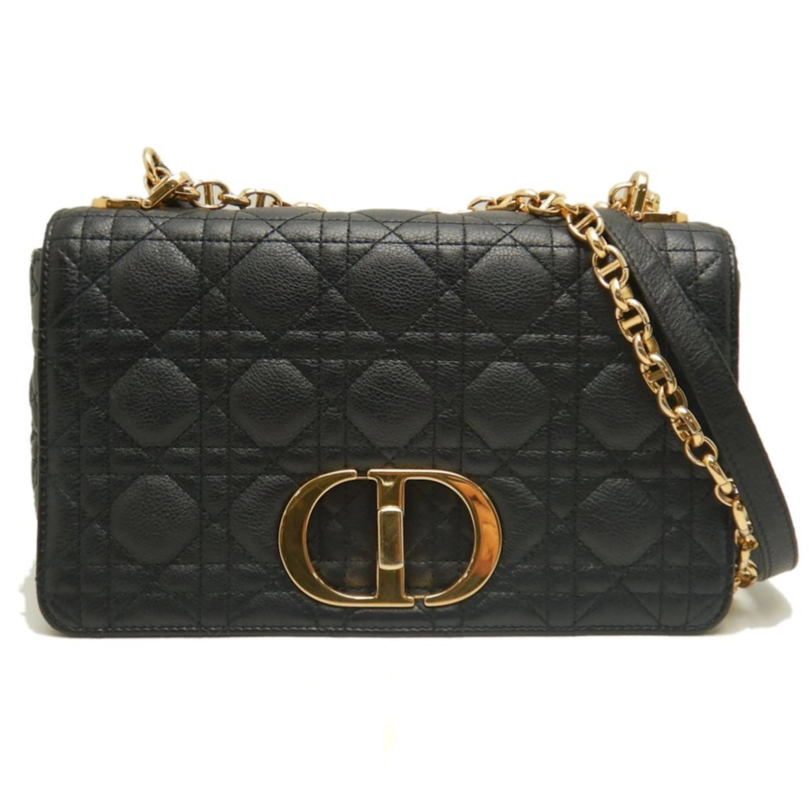 Shoulder Bag Leather Christian Dior: Shoulder Bag Leather Christian Dior Black leather shoulder bag from Christian Dior, measuring 16cm x 26cm x 9cm, comes with a dust bag for protection. The bag's sleek design and high-quality leather m