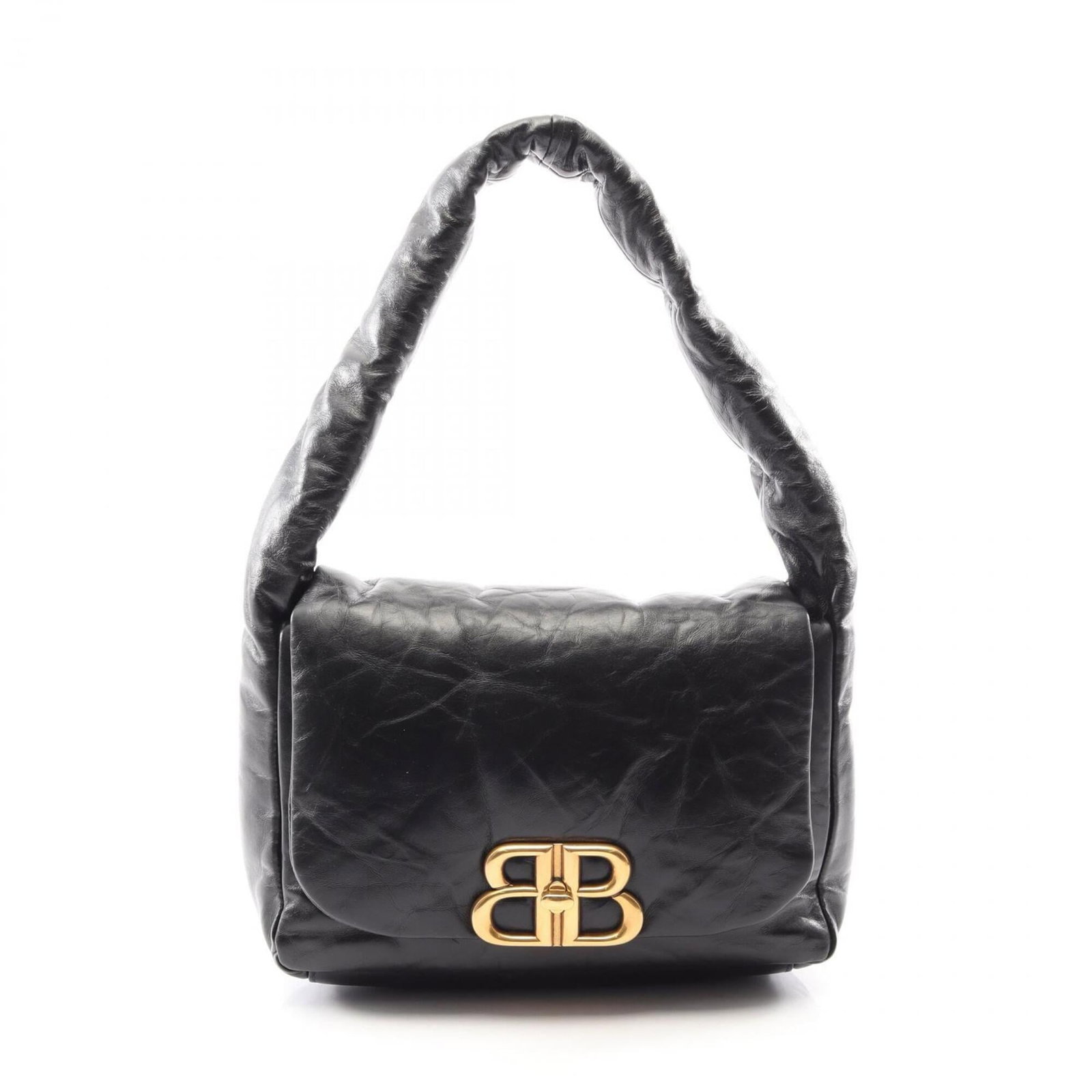 Balenciaga Handbag Shoulder Bag Leather: Balenciaga Handbag Shoulder Bag Leather Black leather Balenciaga shoulder bag with dimensions 18cm x 25cm x 9.5cm. This shoulder bag features a classic design with a sleek black leather exterior. Item