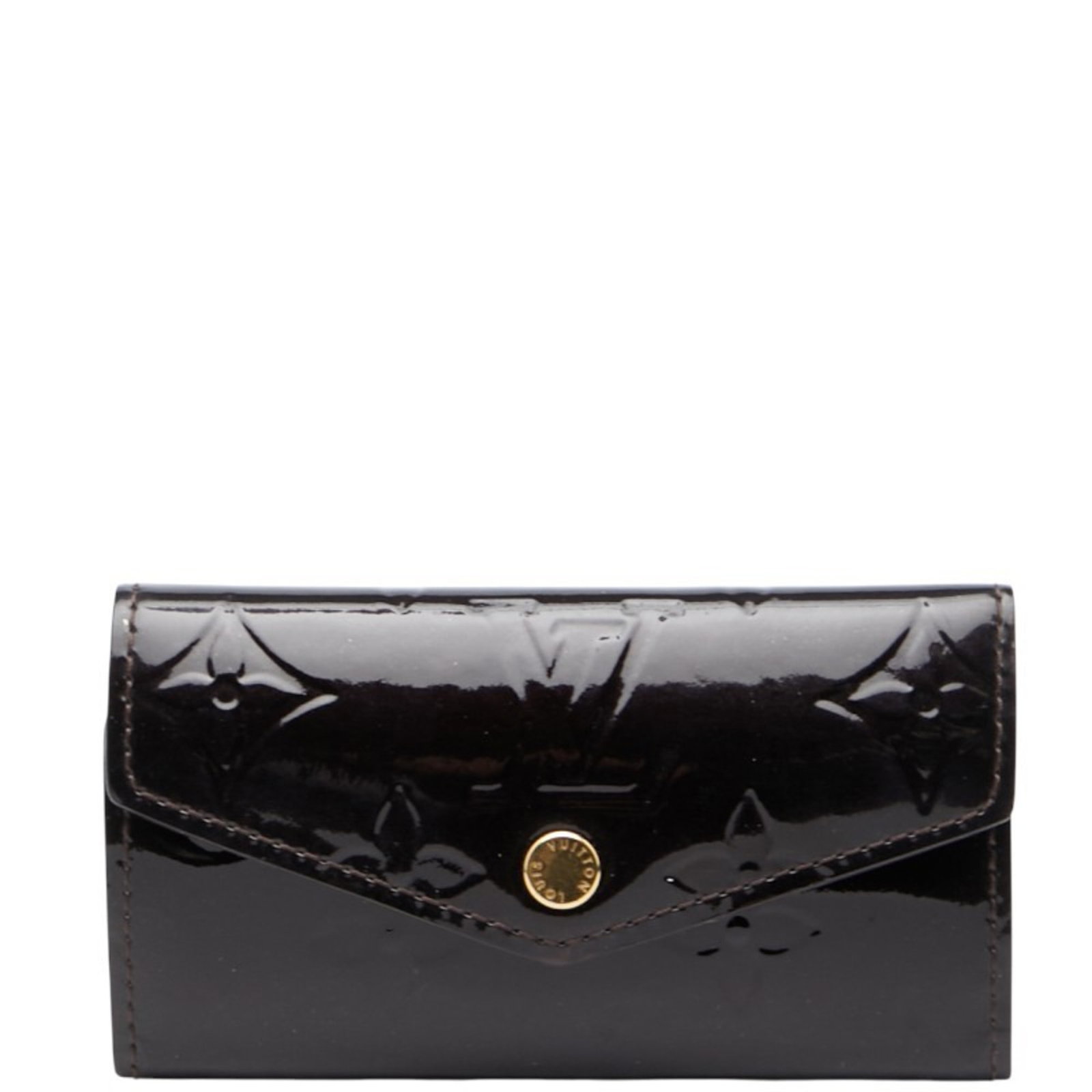 Patent Leather Keycase Louis Vuitton: Patent Leather Keycase Louis Vuitton Amarante, Brown Patent Leather Keycase by Louis Vuitton. This stylish keycase boasts a striking patent leather finish in a rich Amarante and Brown color combinatio