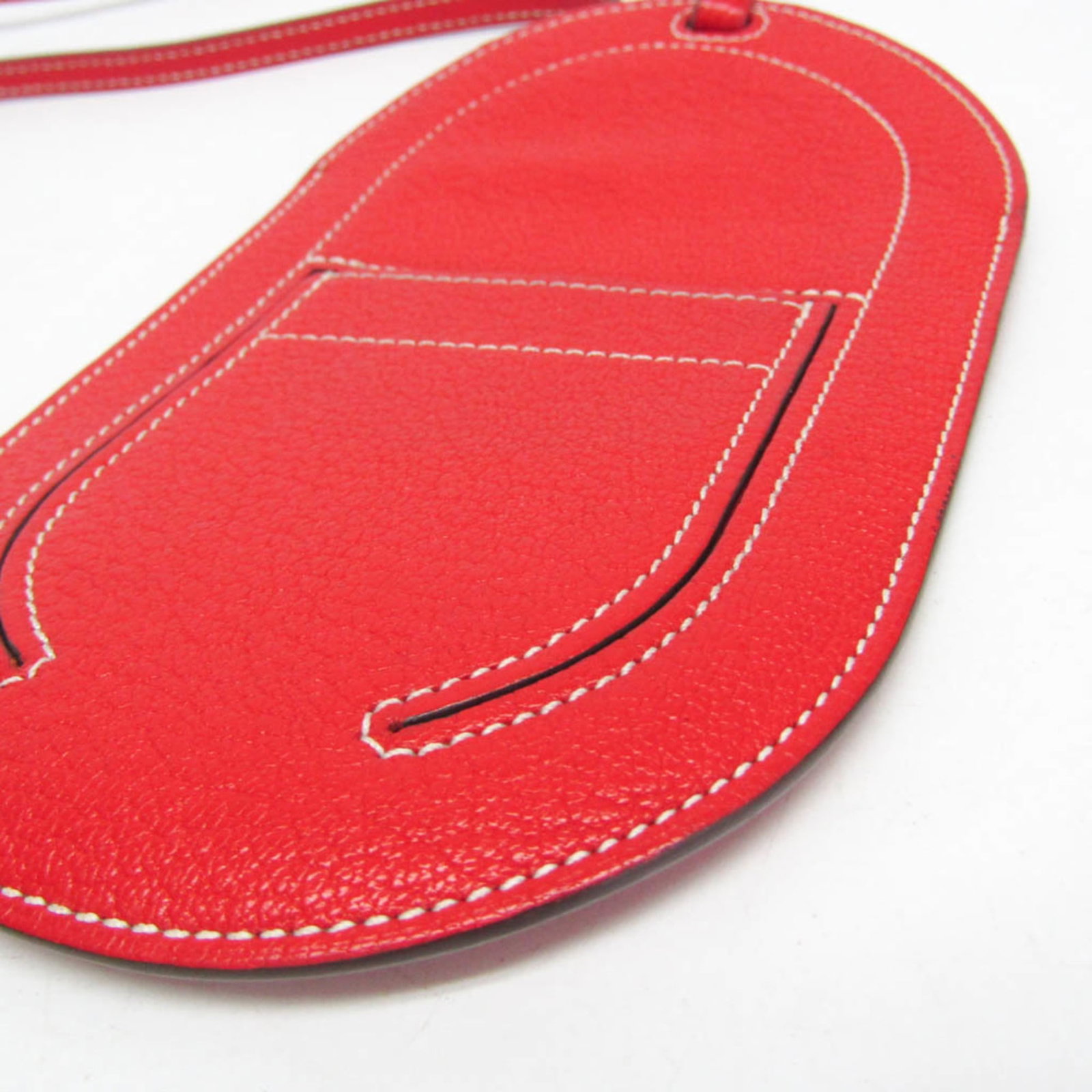 Leather pouch chevre Hermes - 5