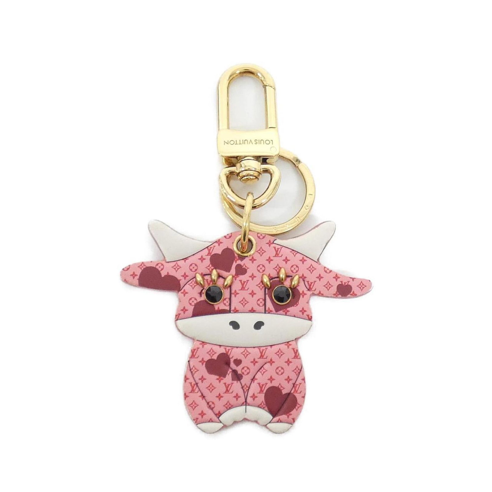 Keyring from Louis Vuitton: Keyring from Louis Vuitton Item Specifics: Brand: Louis Vuitton MPN: M80243 Type: Keyring Gender: Men,Women Color: Gold, Pink Product Disclaimer: Measurements approximate; colors may vary due to