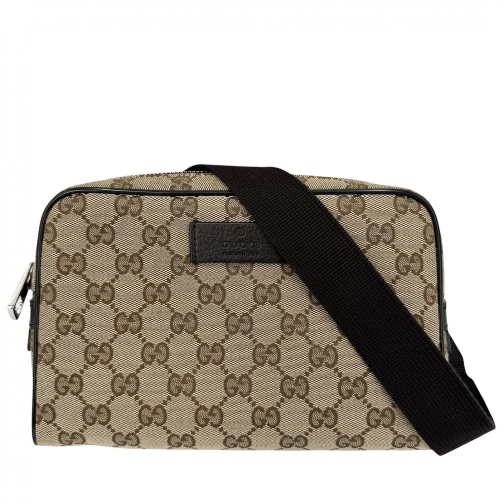 Gucci Canvas Leather Fanny Sling Bag Pack: Gucci Canvas Leather Fanny Sling Bag Pack Gucci Canvas Leather Fanny Sling Bag Pack is a stylish and functional accessory, featuring GG canvas material and leather details in a classic brown color.