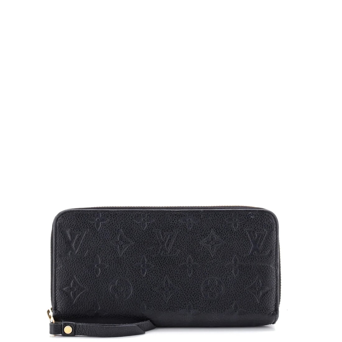 Monogram Empreinte Leather Wallet Zippy Louis Vuitton: Monogram Empreinte Leather Wallet Zippy Louis Vuitton Black Monogram Empreinte Leather Zippy Wallet with Gold Hardware, measuring 4" in height, 7.5" in width, and 1" in depth, features a classic