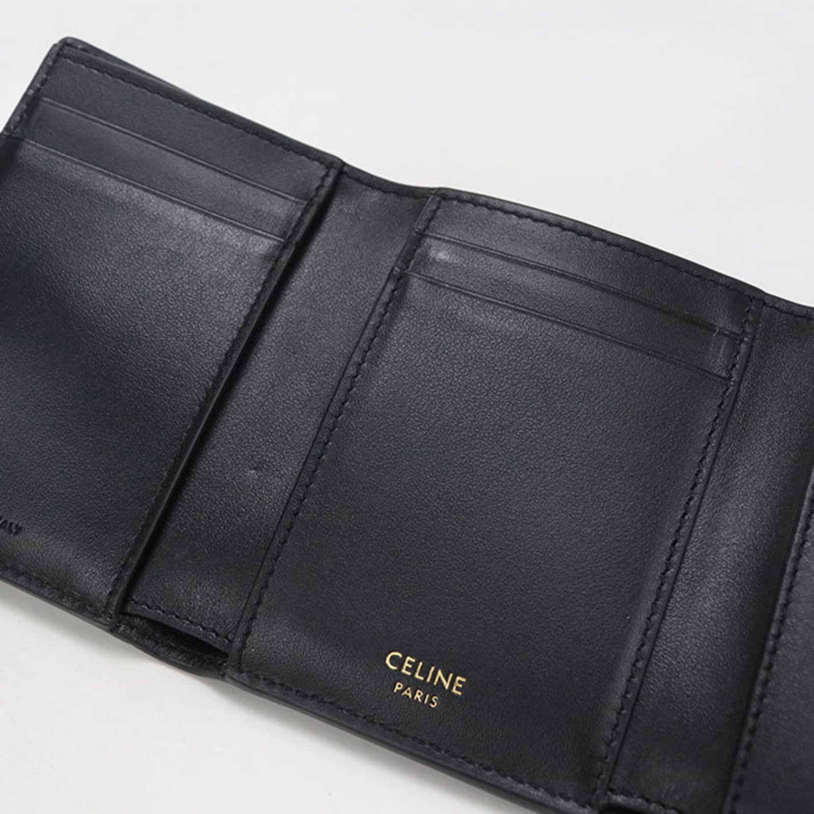 Celine Leather Wallet Fold - 4