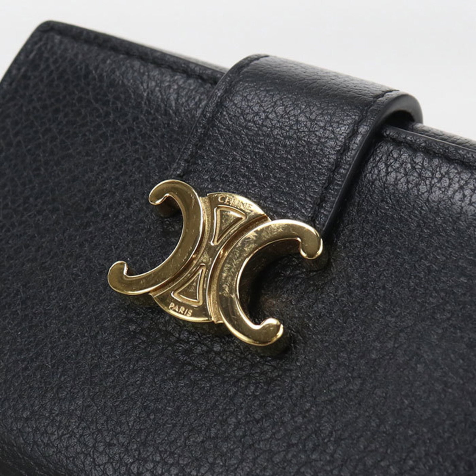 Celine Leather Wallet Fold - 5
