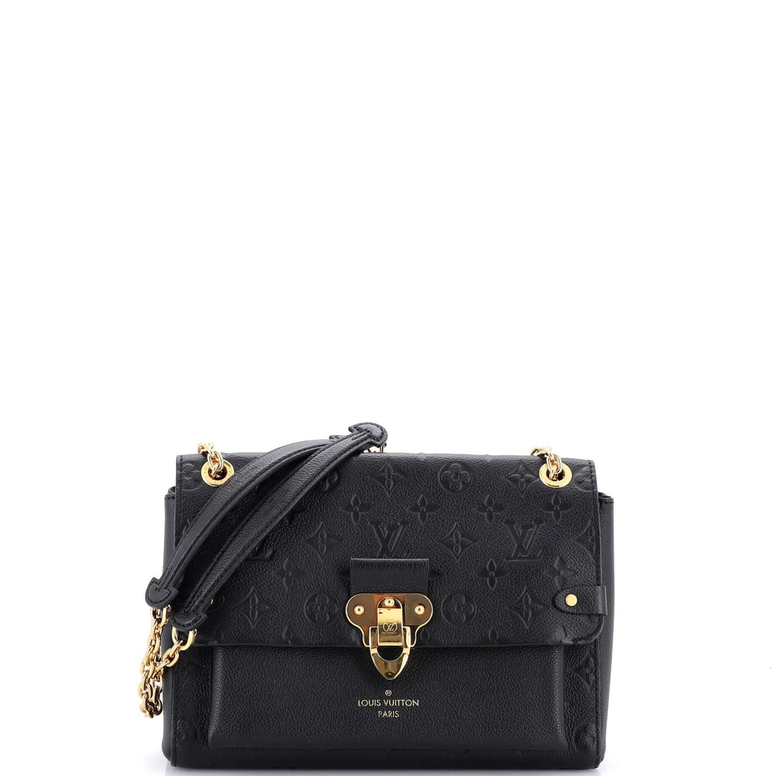 Handbag Monogram Leather Empreinte PM Louis Vuitton: Handbag Monogram Leather Empreinte PM Louis Vuitton Black Louis Vuitton Handbag Monogram Empreinte Leather PM Cross Body Bag with Gold Hardware. This cross body bag features a classic design with a