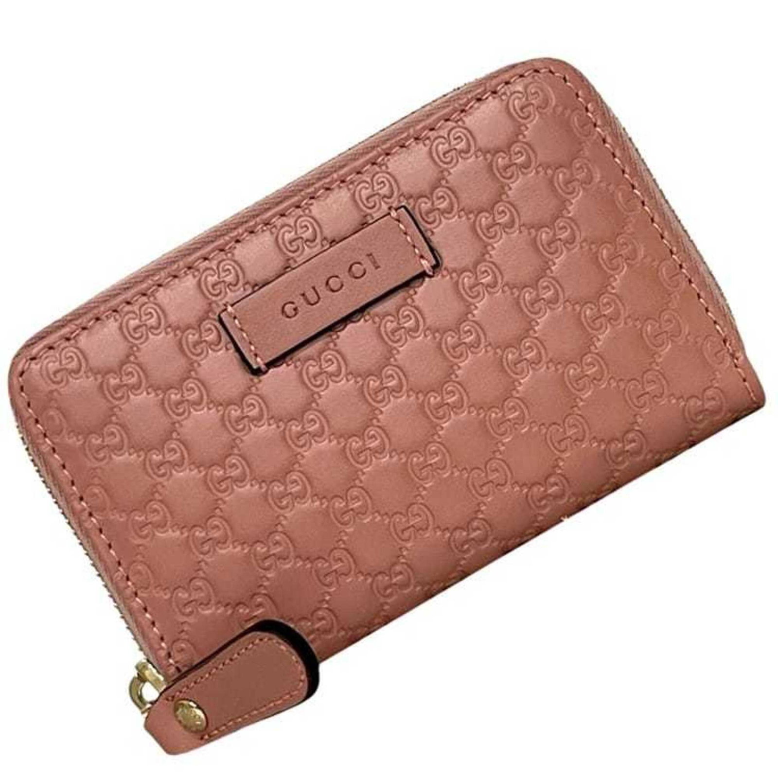 Coin purse leather case Gucci: Coin purse leather case Gucci Pink leather coin purse case from Gucci's MicroGuccissima line, featuring a compact 7.5cm x 12cm x 2cm design. This stylish accessory is made from high-quality leather an