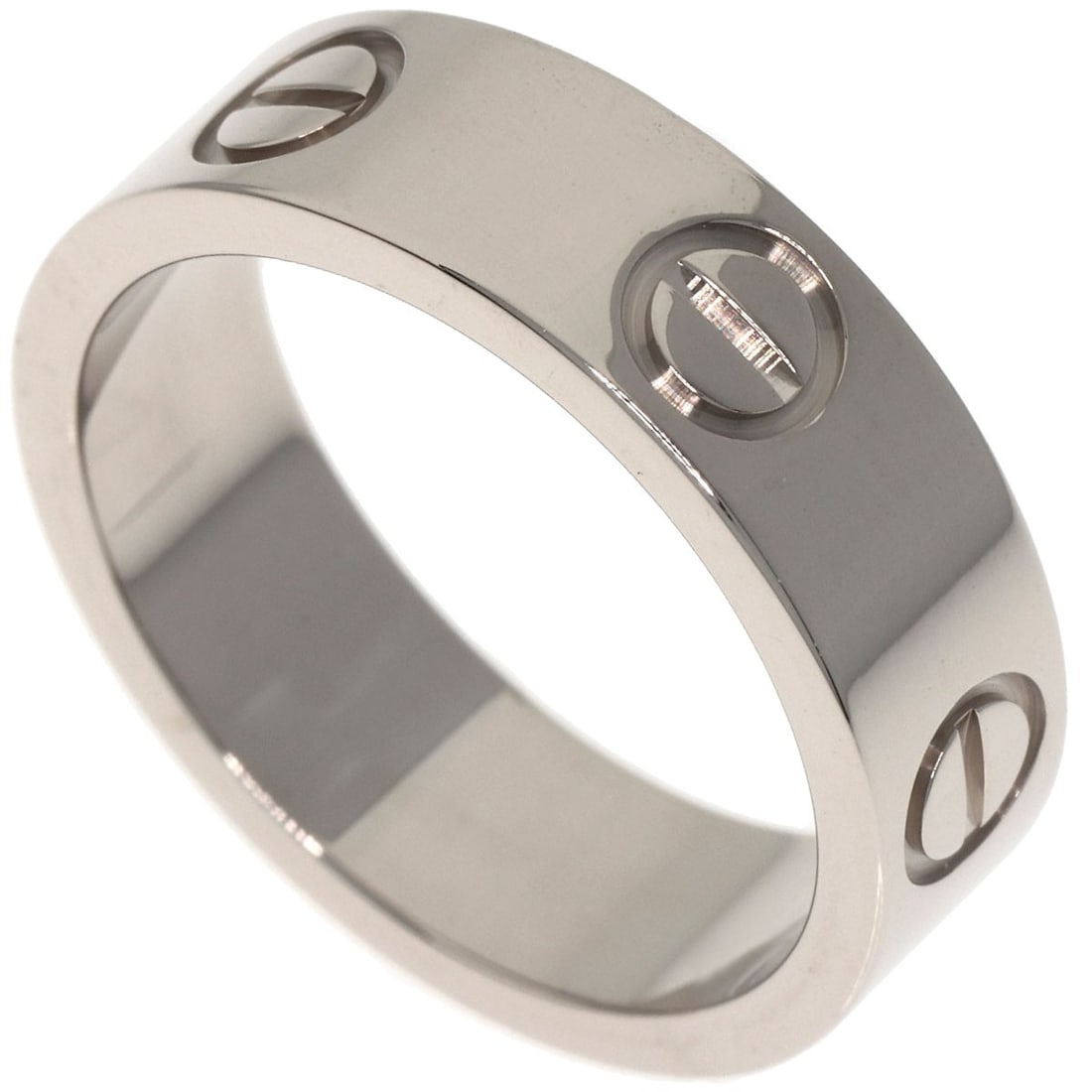 Cartier Love Ring K18 White Gold: Cartier Love Ring K18 White Gold Cartier Love Ring K18 White Gold is a sleek and sophisticated ring featuring K18 white gold material, a silver exterior, and a ring size of 5.25. This style boasts an