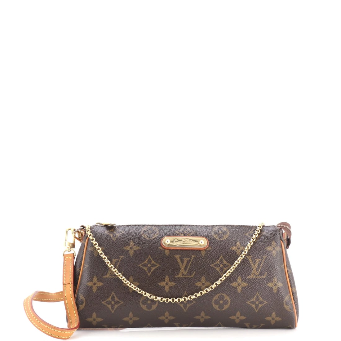 Eva Handbag Monogram Louis Vuitton: Eva Handbag Monogram Louis Vuitton Brown Louis Vuitton Eva Handbag Monogram in Great Condition. This canvas-coated, brown monogram Eva handbag features a gold-toned hardware and a strap drop of 26".