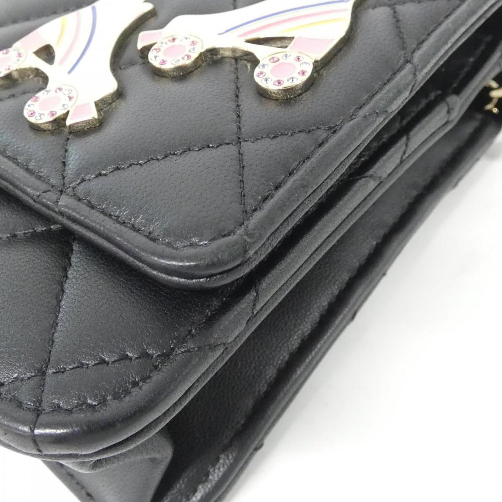 Chain shoulder leather wallet - 4