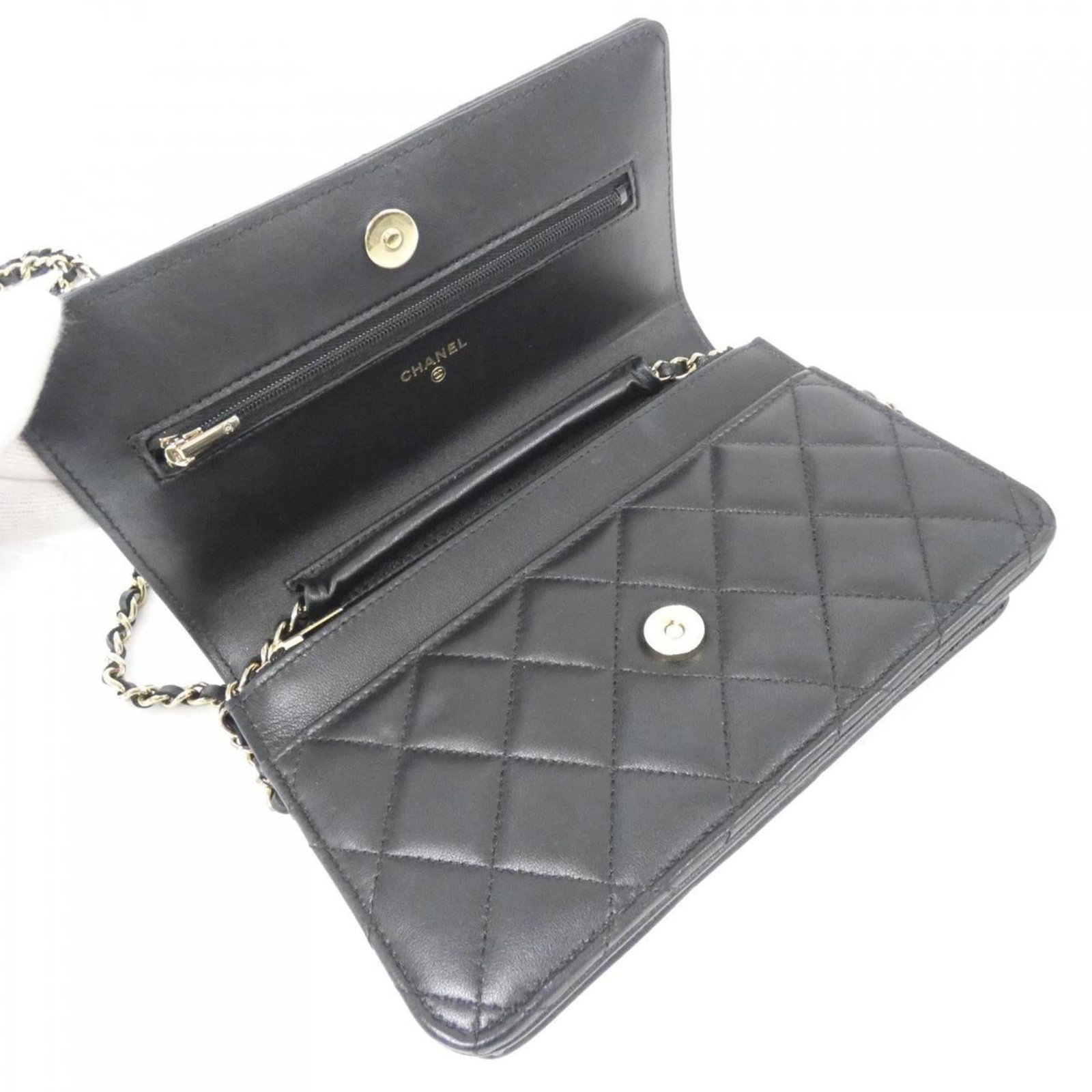 Chain shoulder leather wallet - 8