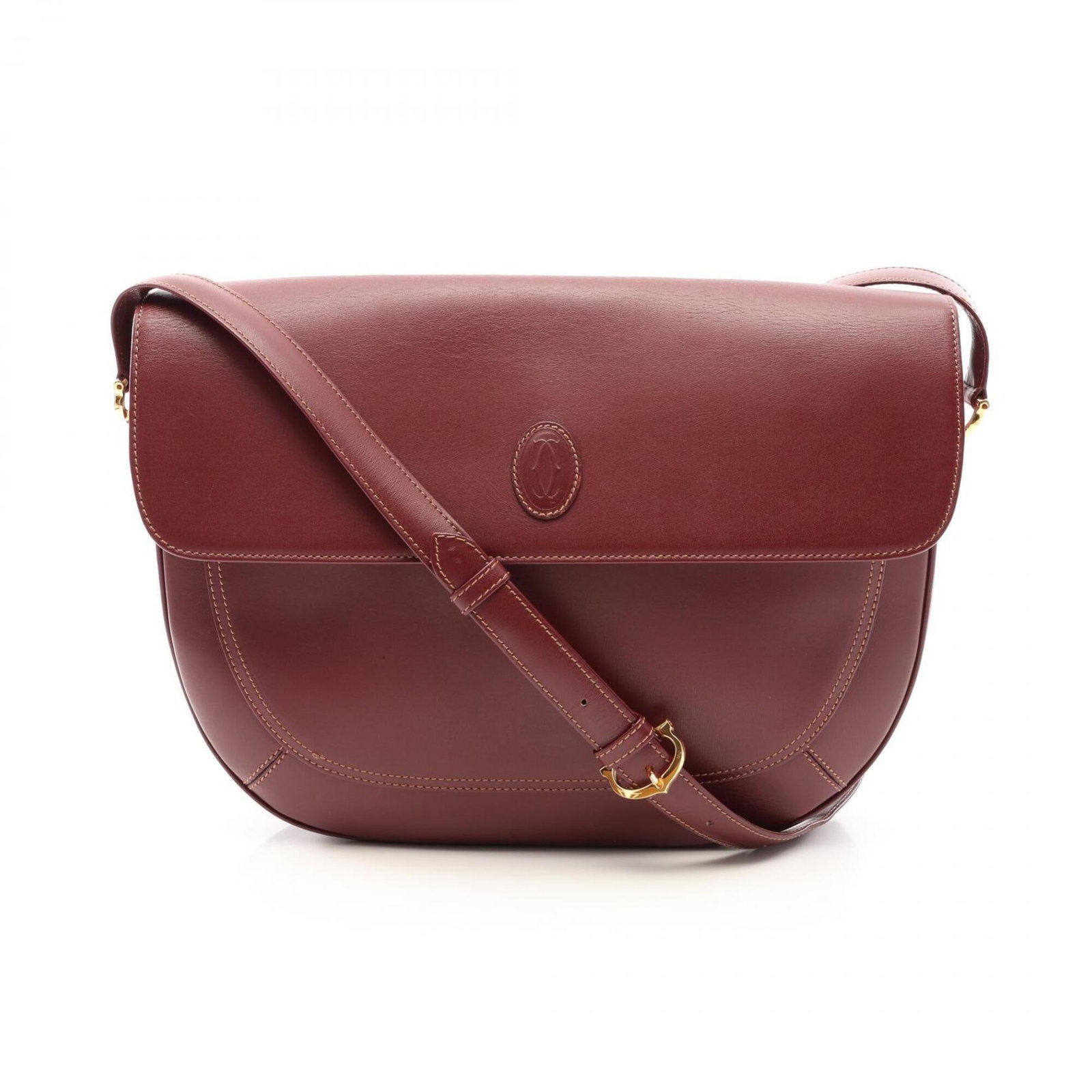Shoulder Bag Cartier Leather: Shoulder Bag Cartier Leather Cartier Leather Shoulder Bag - A Timeless Classic in Bordeaux. This elegant shoulder bag boasts premium leather construction, with a sophisticated Bordeaux color that
