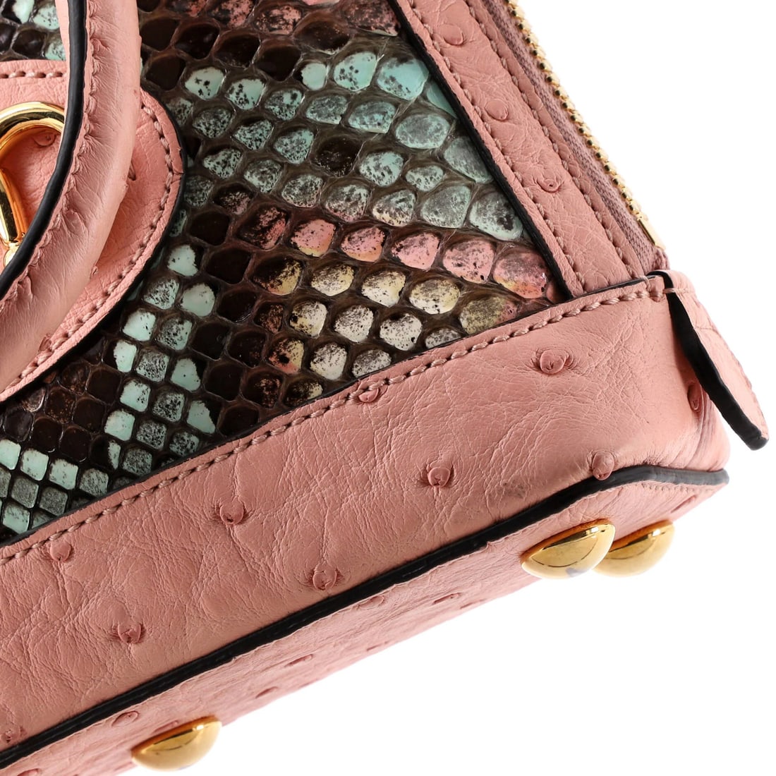 Gucci Horsebit Bag Python Top Ostrich Mini 1955 - 6