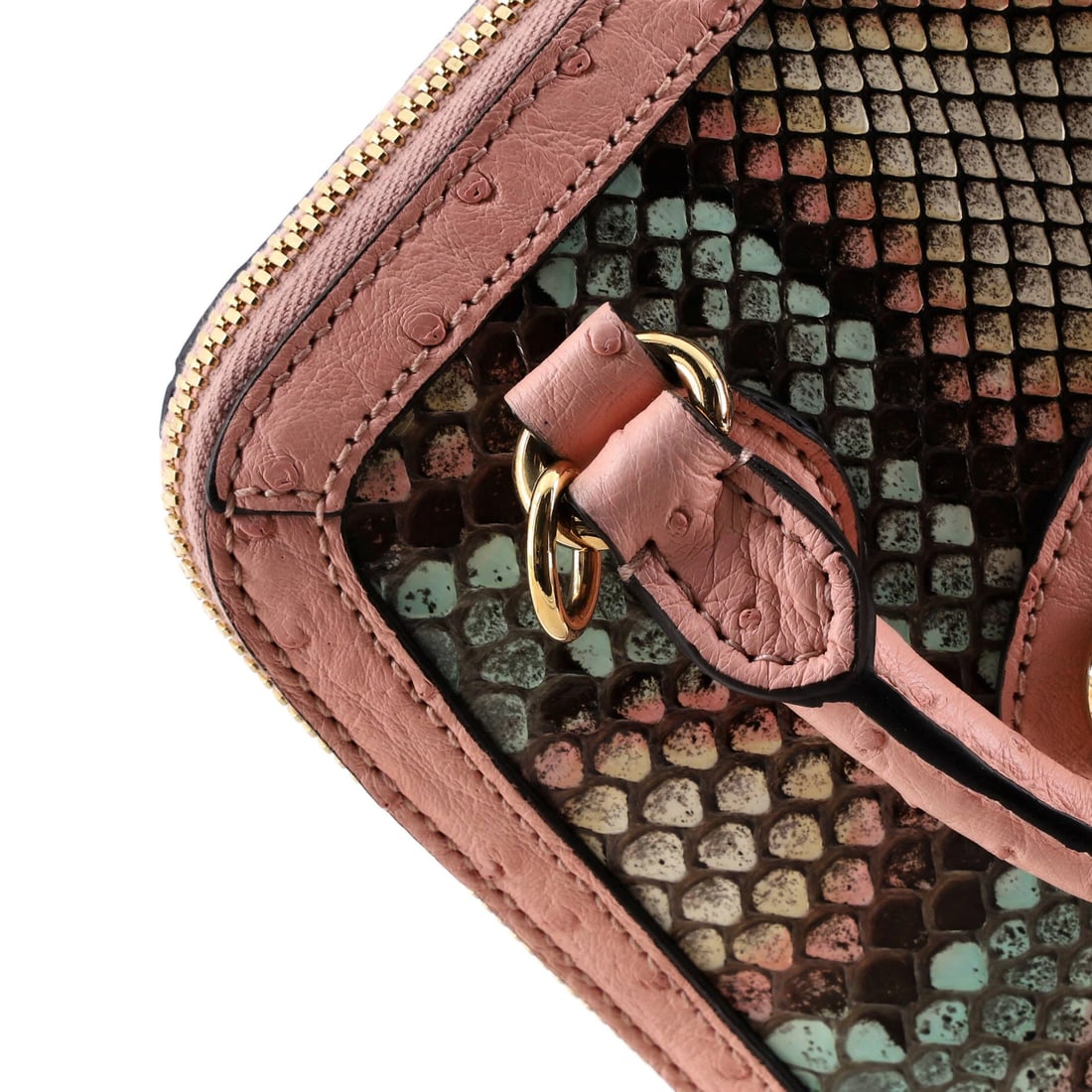 Gucci Horsebit Bag Python Top Ostrich Mini 1955 - 7