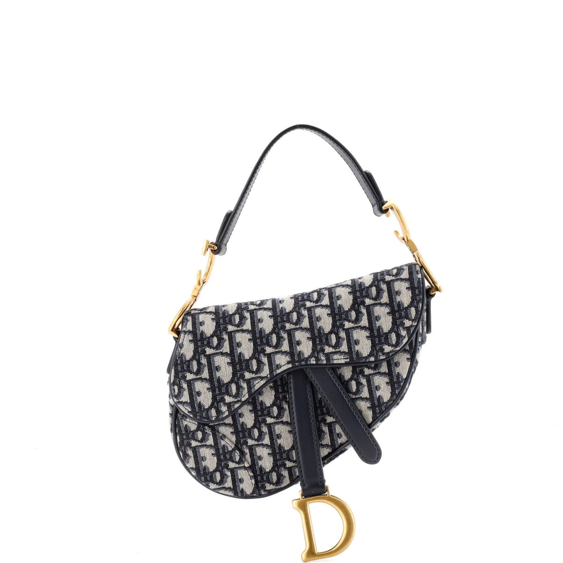 Canvas Oblique Christian Dior Saddle Mini: Canvas Oblique Christian Dior Saddle Mini Canvas Oblique Christian Dior Saddle Mini - A stylish and compact shoulder bag with a signature blue canvas exterior, featuring a classic oblique design and