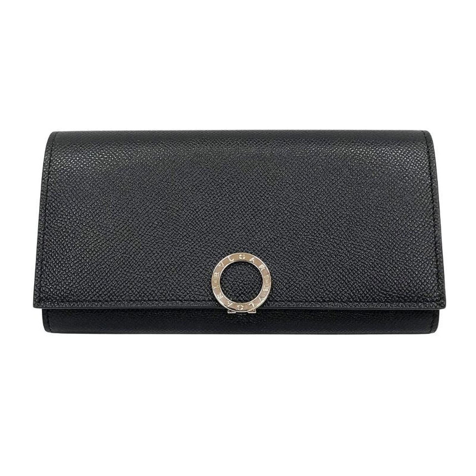 Bvlgari Long Wallet (Bi-Fold) Leather: Bvlgari Long Wallet (Bi-Fold) Leather Bvlgari Long Wallet (Bi-Fold) Leather is a sleek, black leather bi-fold wallet measuring 10cm x 19cm x 3cm. Its classic design and premium leather construction