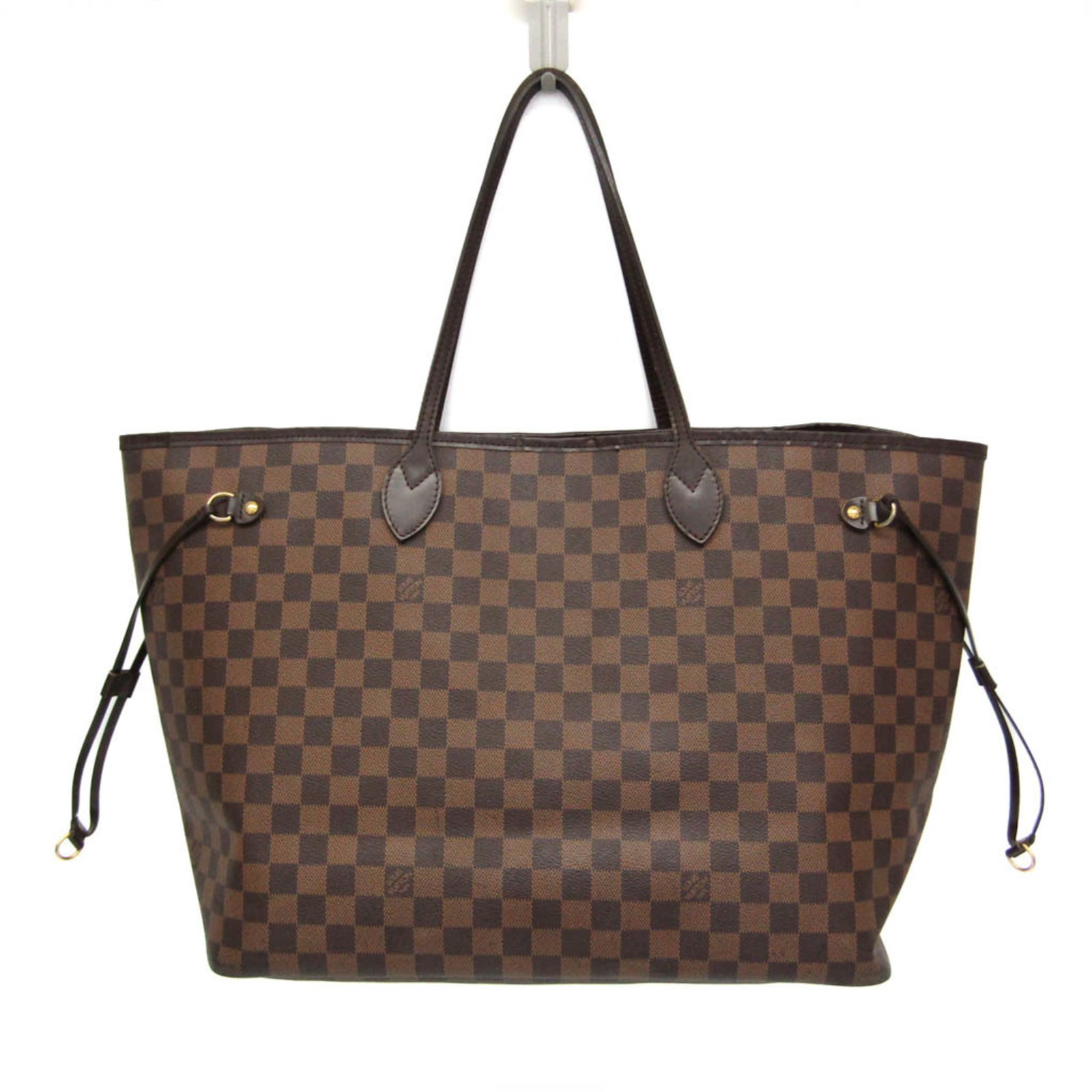 Damier Canvas Louis Vuitton Tote: Damier Canvas Louis Vuitton Tote Damier Canvas Louis Vuitton Tote in Ebene Color, featuring a classic design with a Damier print, a zipper pocket, and a hook closure. Measuring 32.5cm x 39.5cm x 20cm,