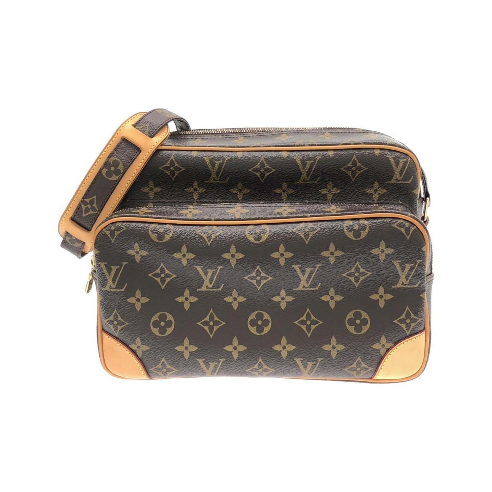 Canvas Coated Louis Vuitton Bag Shoulder: Canvas Coated Louis Vuitton Bag Shoulder Brown coated canvas shoulder bag from Louis Vuitton, featuring a classic design with a 20cm x 28cm x 13cm size. The bag's coated canvas material provides a