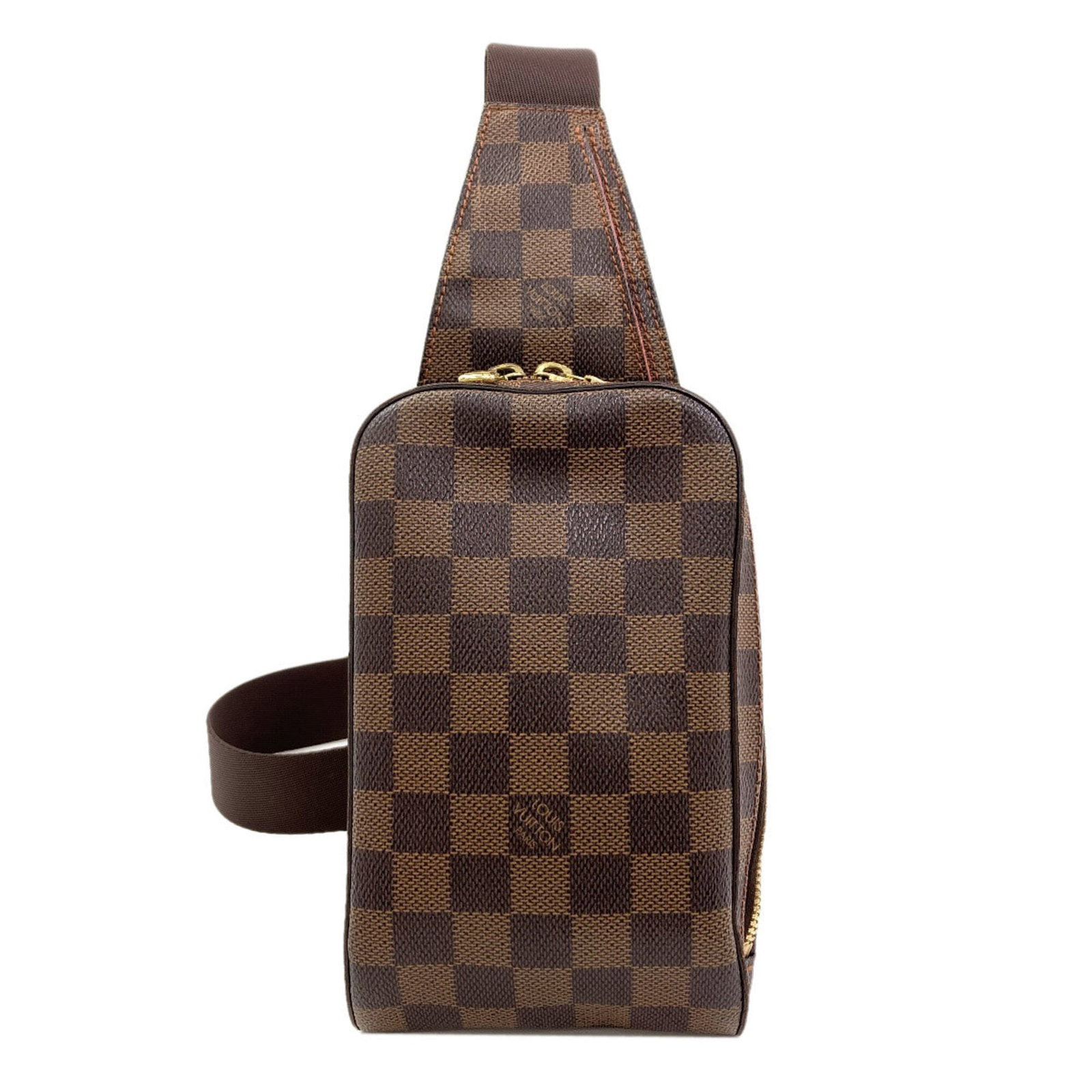 Canvas Sling Bag Damier Louis Vuitton: Canvas Sling Bag Damier Louis Vuitton Damier Canvas Sling Bag by Louis Vuitton features a timeless design with a classic Damier pattern, crafted from high-quality Damier Canvas material. Measuring