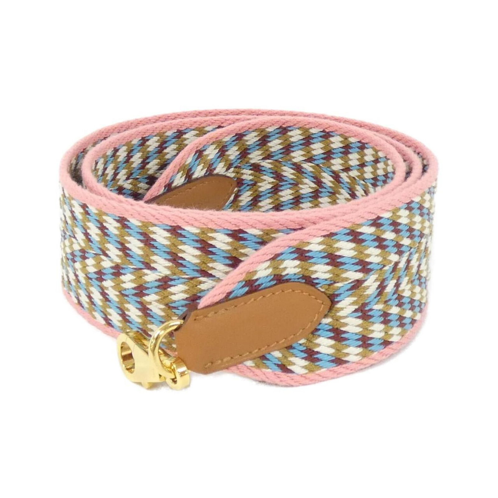 Swift Leather Strap Canvas Hermes: Swift Leather Strap Canvas Hermes Swift Leather Strap Canvas Hermes features a gold and white design, with a 115cm x 5cm canvas and swift leather strap, and comes with a box and dust bag. The item