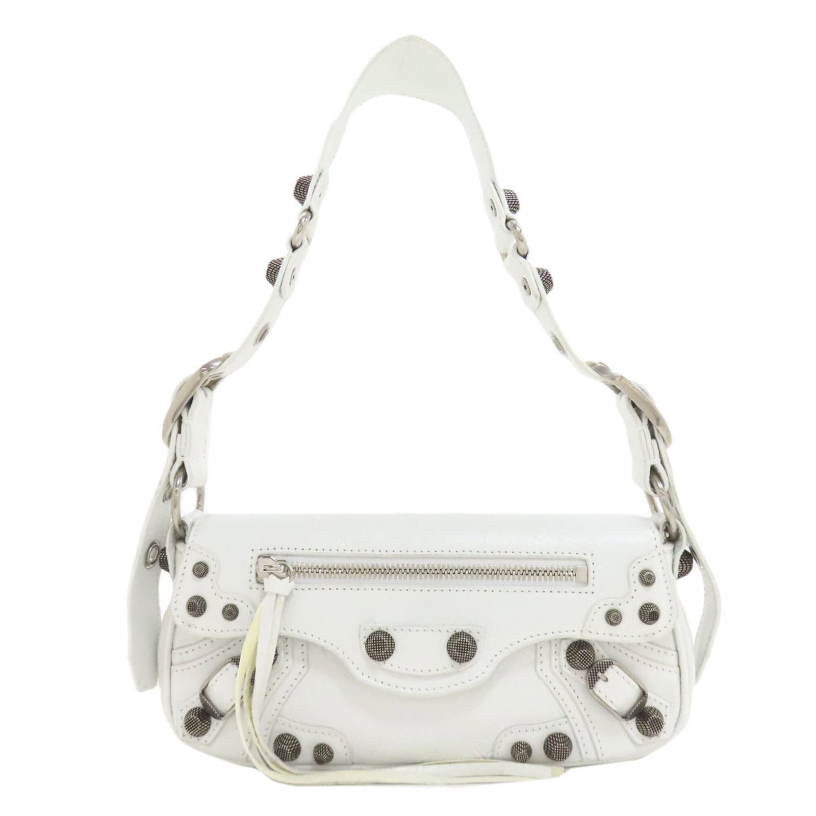 Shoulder Bag Leather Louis Vuitton: Shoulder Bag Leather Louis Vuitton White Calf Leather Louis Vuitton Shoulder Bag, 11cm x 23cm x 4cm. This classic shoulder bag is crafted from high-quality calf leather, featuring a timeless design