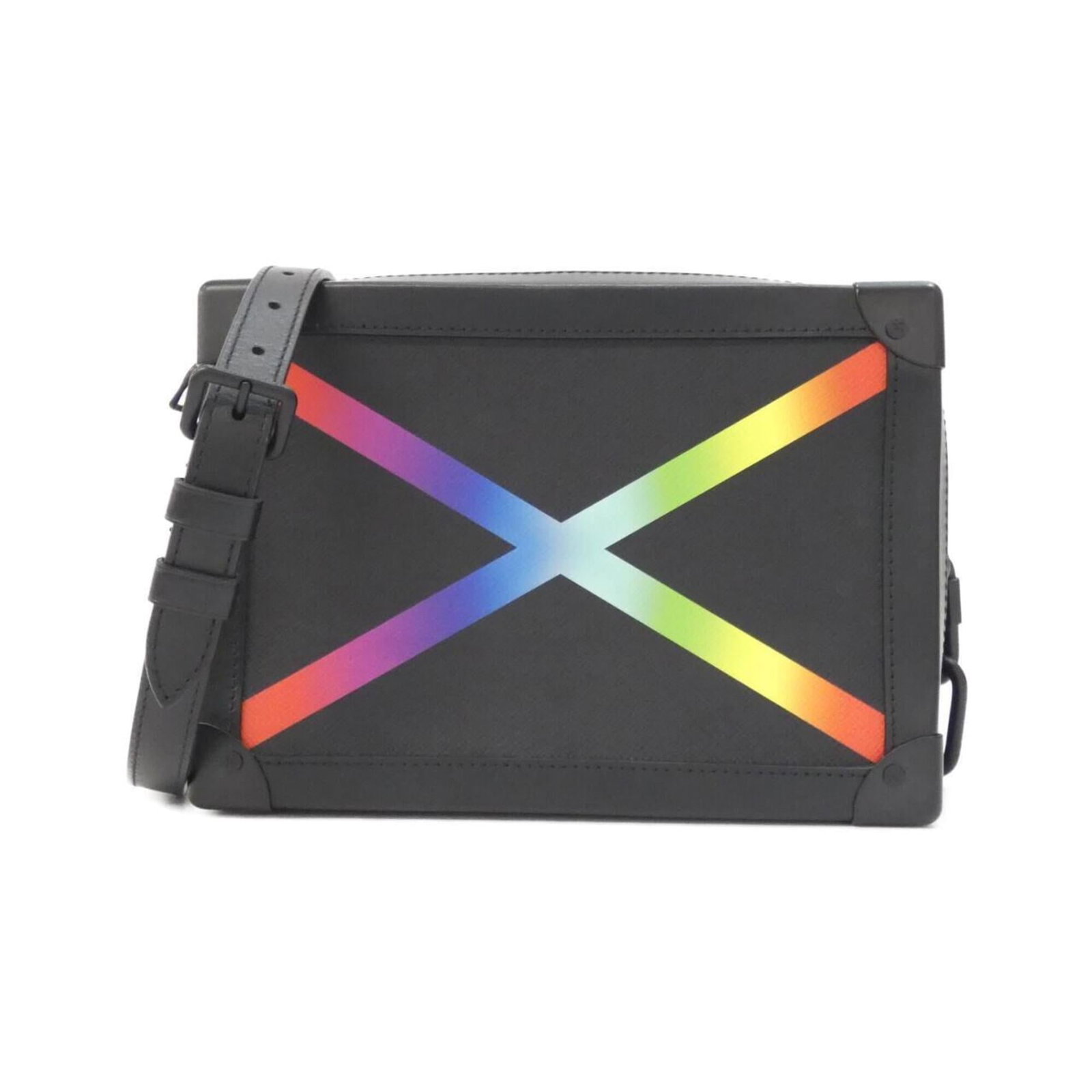 Shoulder Bag Leather Louis Vuitton: Shoulder Bag Leather Louis Vuitton Black Calf Leather Louis Vuitton Shoulder Bag with classic design and timeless style. Made from high-quality leather, this bag features a sleek and sophisticated
