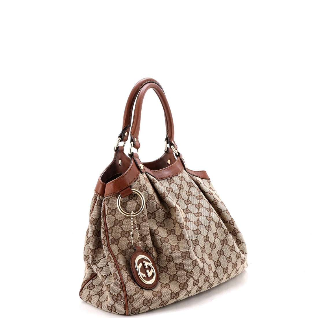 Canvas GG Tote Leather Medium Gucci Sukey - 2