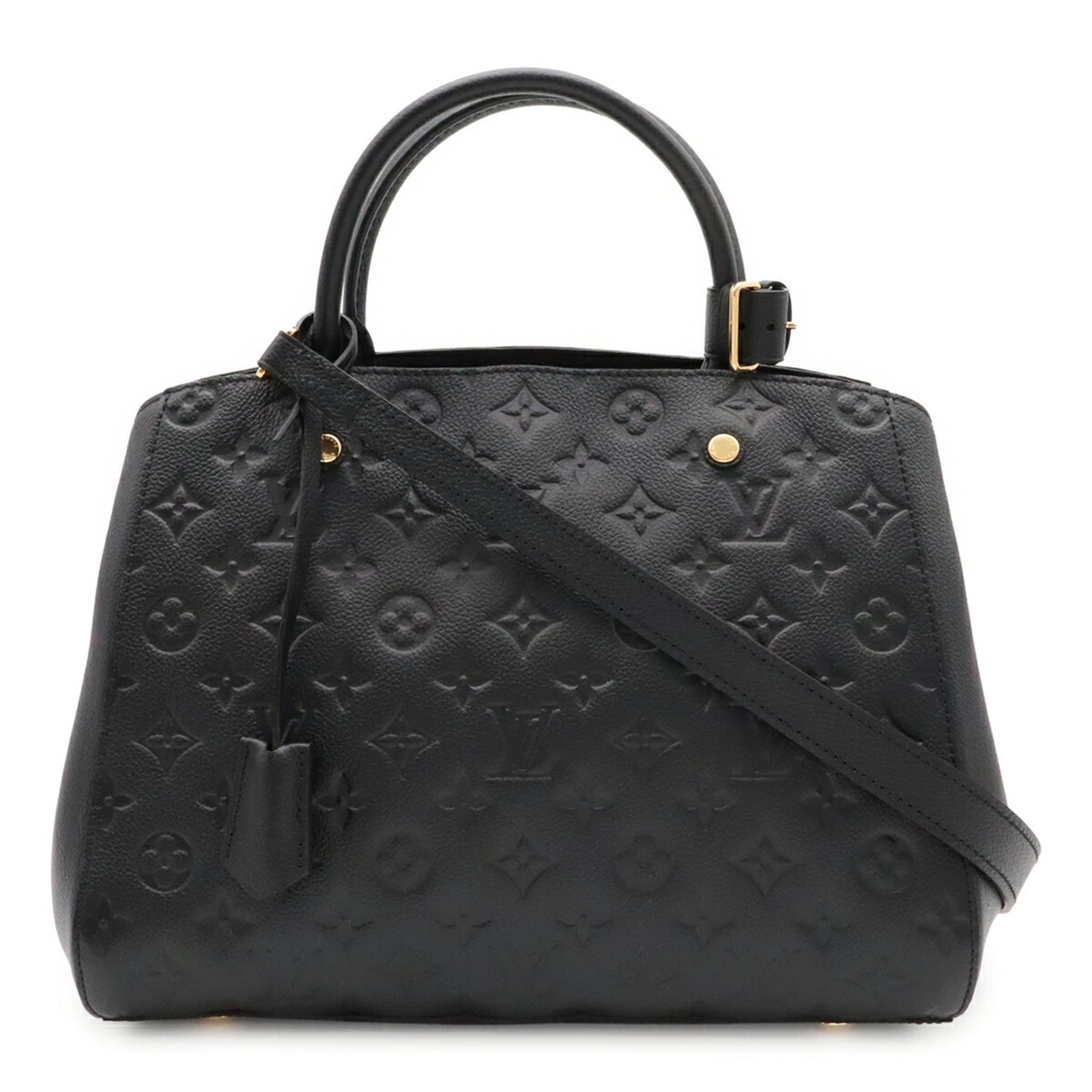 Handbag Monogram Leather Empreinte Vuitton Louis Shoulder: Handbag Monogram Leather Empreinte Vuitton Louis Shoulder Monogram Empreinte leather handbag with a classic shoulder design, featuring the iconic Louis Vuitton signature. Measuring 24cm x 26cm x