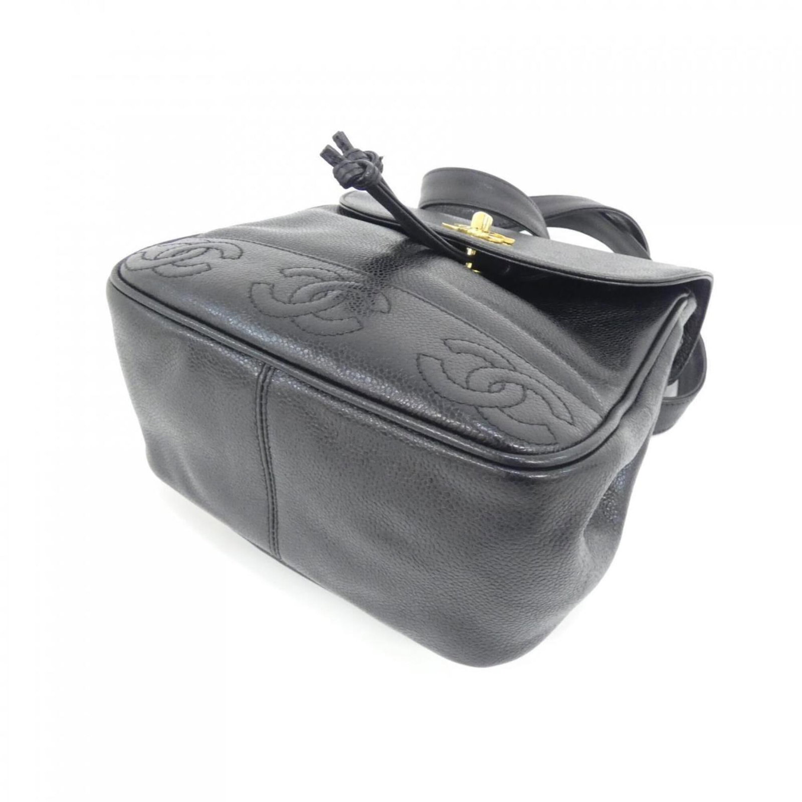 Calfskin Grained Chanel Backpack - 3