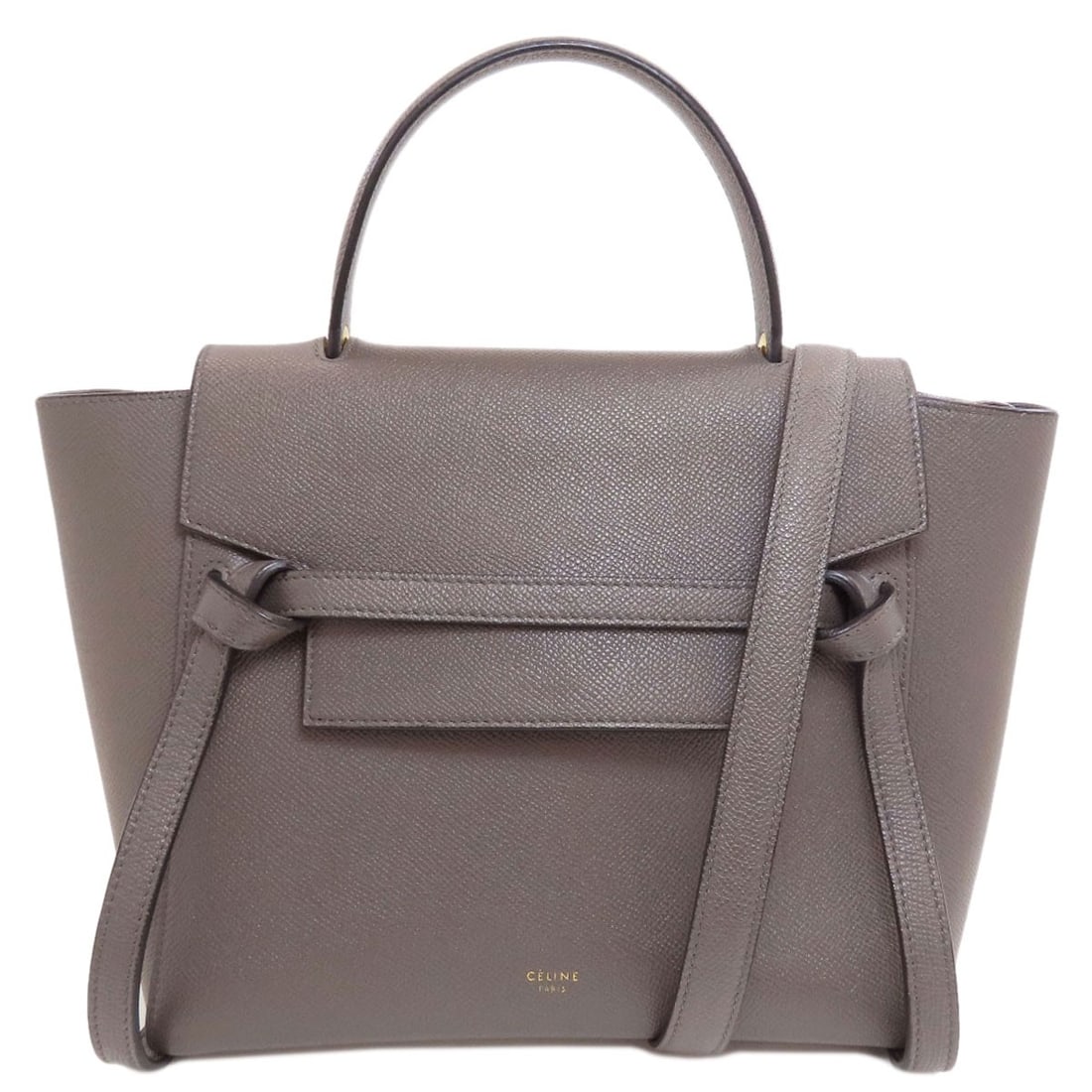 Calf Micro Belt Bag Handbag 2Way: Calf Micro Belt Bag Handbag 2Way The Celine Calf Micro Belt Bag Handbag 2Way boasts a sleek, 2-way design that adds a touch of versatility to its compact shape. Measuring 8.7 inches in height and 5.1 
