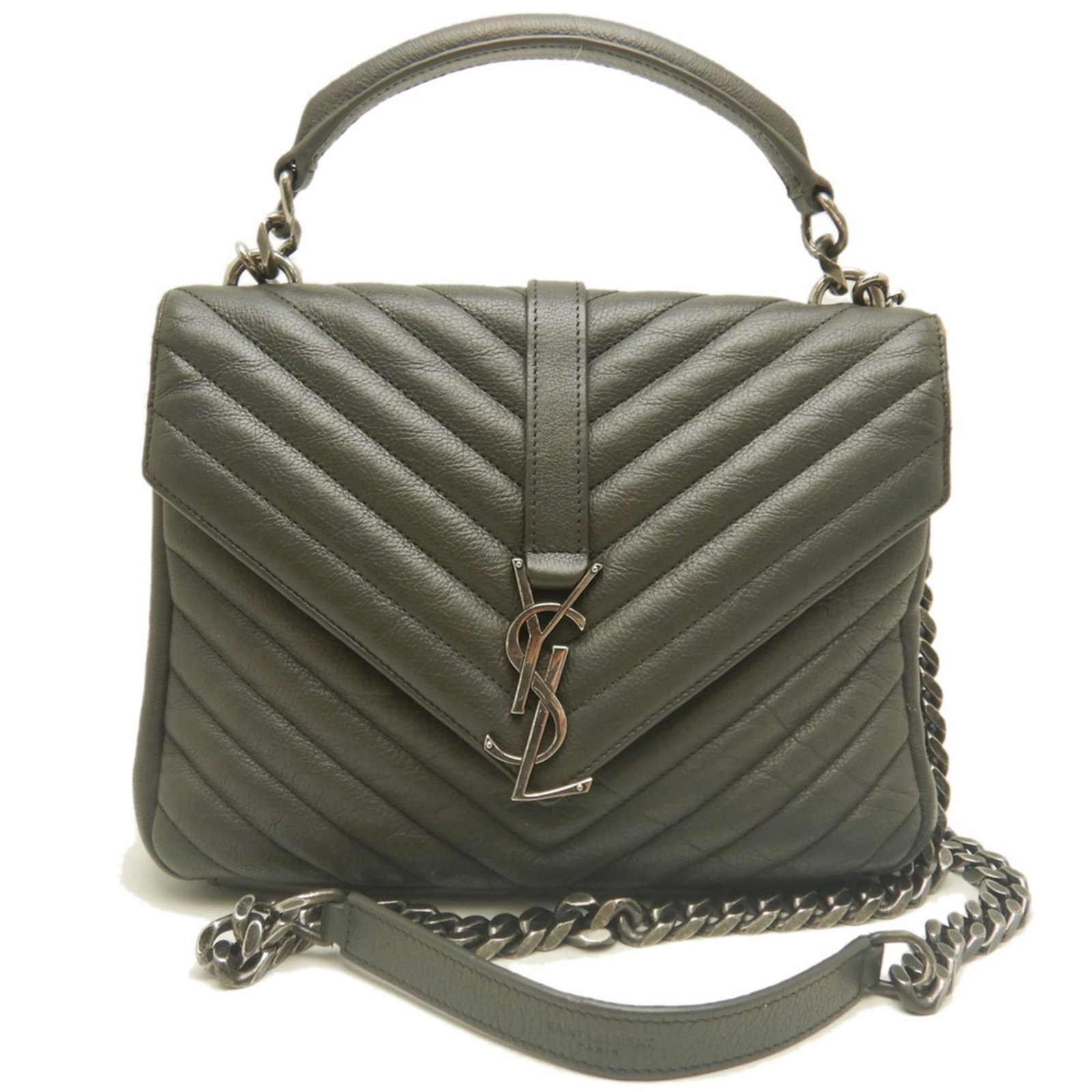Yves Saint Laurent School Leather Bag Handbag: Yves Saint Laurent School Leather Bag Handbag The Yves Saint Laurent School Leather Bag Handbag is a sleek and sophisticated accessory from the renowned French fashion house. Made from high-quality le