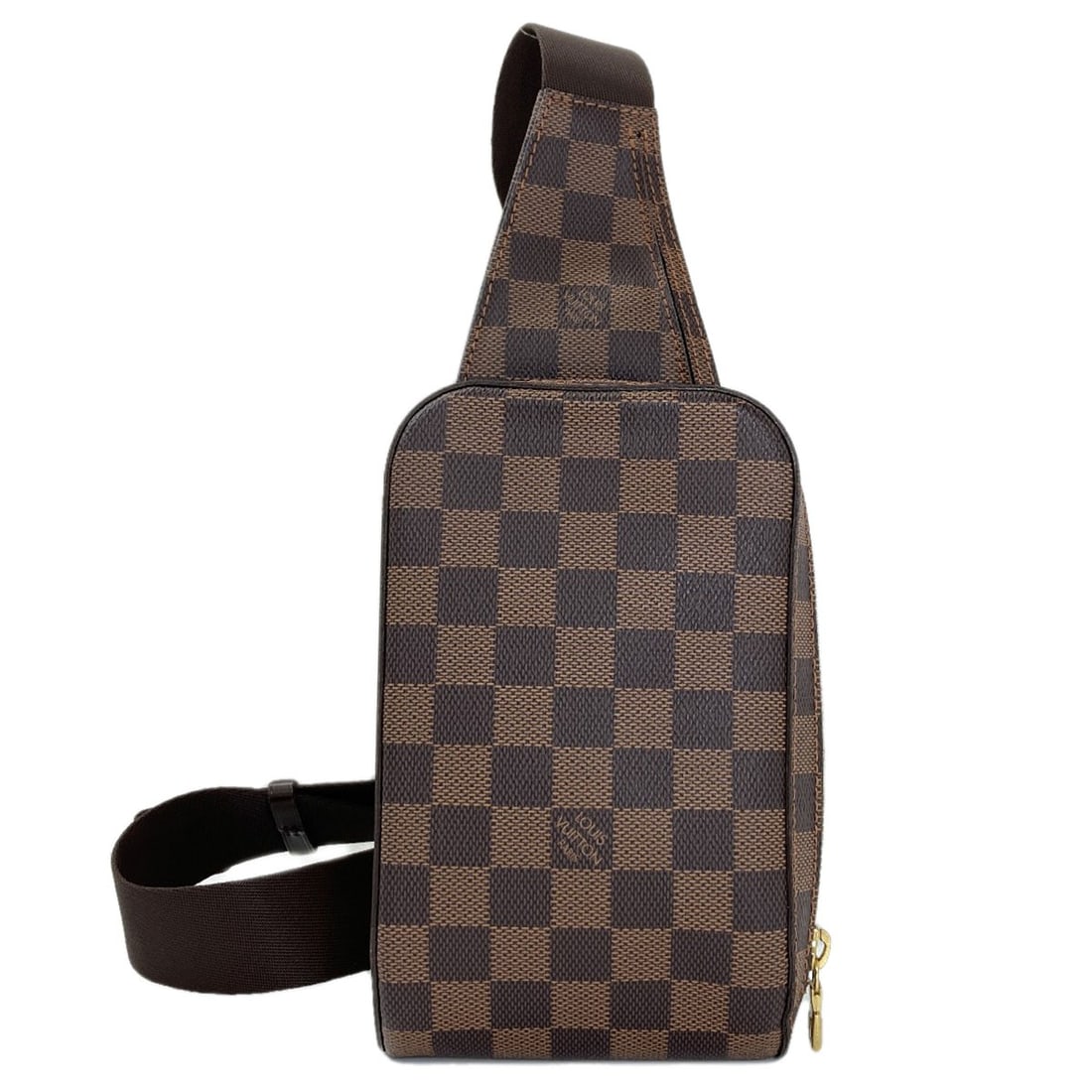 Damier Canvas Louis Vuitton Geronimos N51994 Body Bag: Damier Canvas Louis Vuitton Geronimos N51994 Body Bag Brown Damier canvas body bag with classic Geronimo pattern from LOUIS VUITTON, featuring a timeless design that combines style and