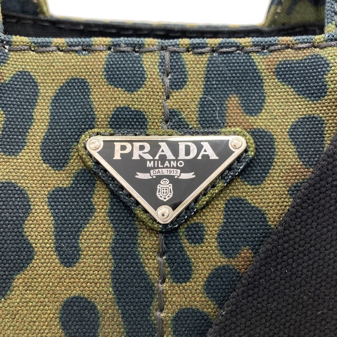 Prada Canapa Mini Leopard Pattern 2Way Handbag Canvas - 7