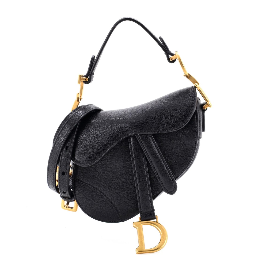Saddle Handbag Leather Strap with Micro Christian Dior: Saddle Handbag Leather Strap with Micro Christian Dior Saddle Handbag Leather Strap with Micro Christian Dior - A sleek and stylish accessory, this micro leather strap features a signature from Christ