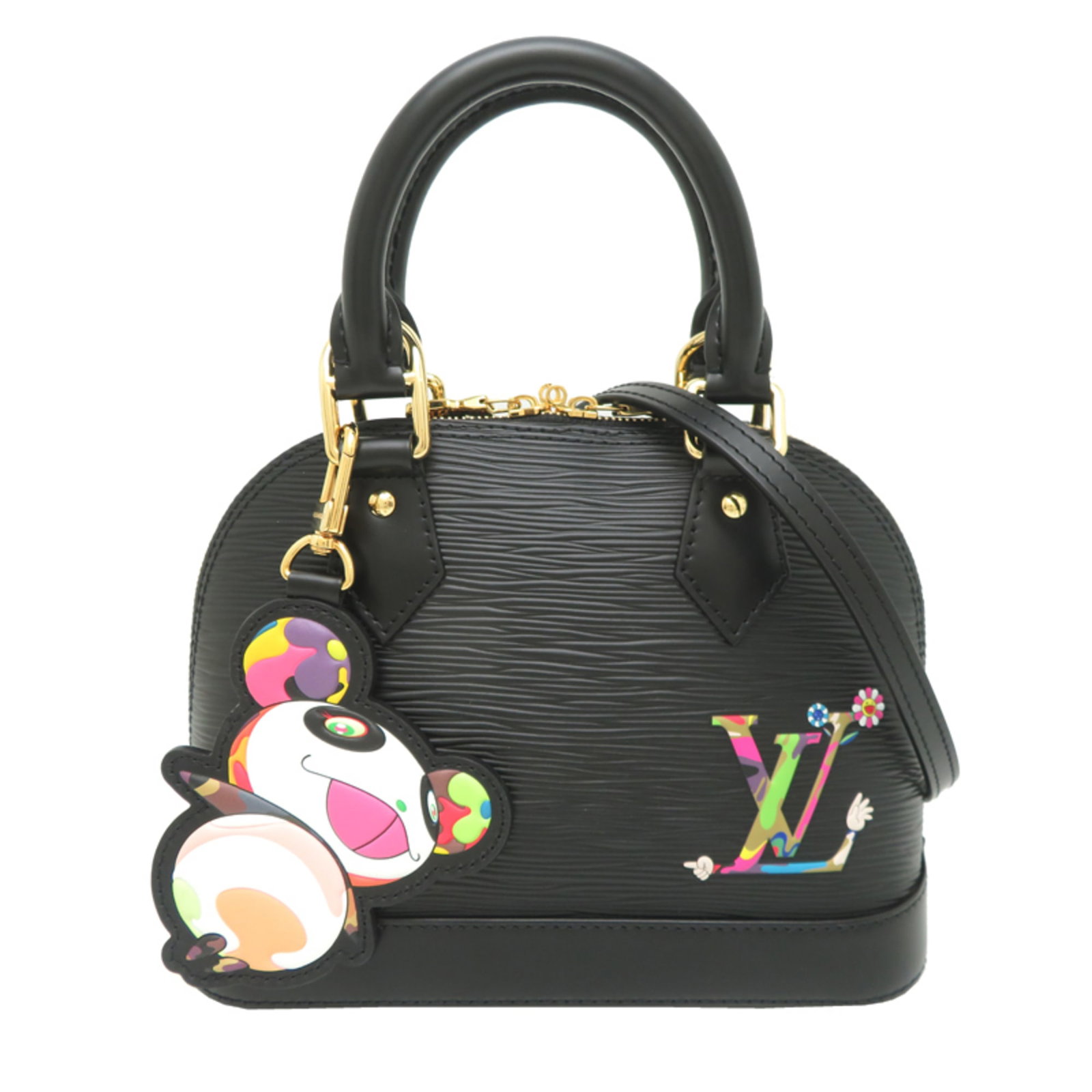 Epi Leather Louis Vuitton Handbag: Epi Leather Louis Vuitton Handbag The Epi Leather Louis Vuitton Handbag is a sleek and sophisticated black handbag made from high-quality Epi leather. Measuring 17cm x 23.5cm x 11.5cm, it features a