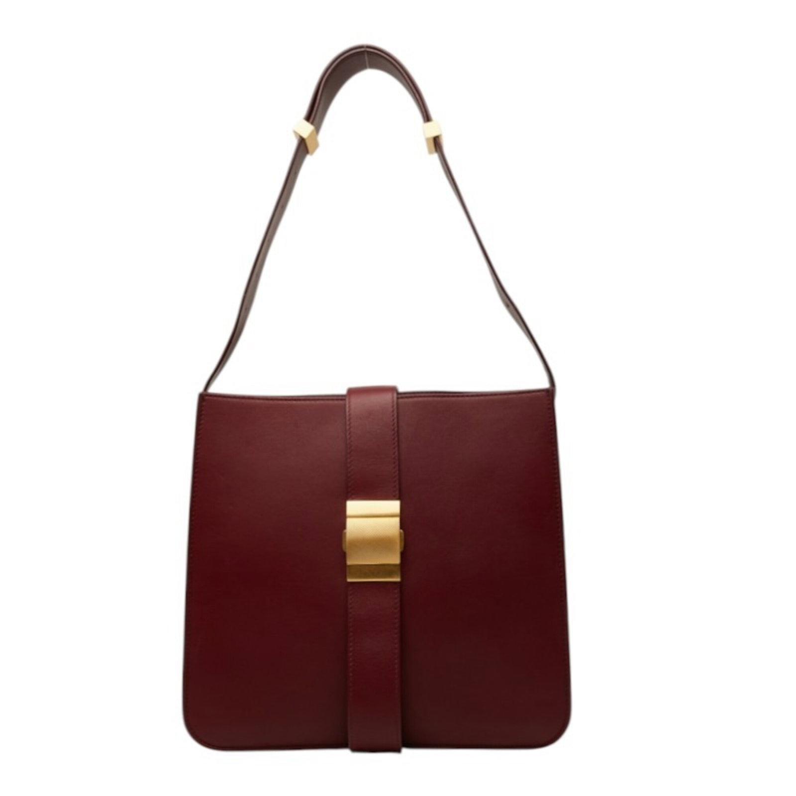 Bottega Veneta Shoulder Bag Leather: Bottega Veneta Shoulder Bag Leather Wine-colored leather shoulder bag from Bottega Veneta, measuring 28cm x 29.5cm x 6.5cm. This bag features high-quality leather construction and a classic design.