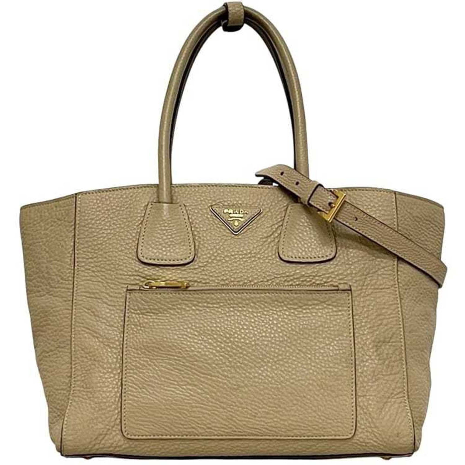 Prada Handbag Shoulder Bag Leather: Prada Handbag Shoulder Bag Leather This Prada Handbag Shoulder Bag is crafted from high-quality leather, featuring a classic design with clean lines and a timeless beige color. Measuring 25cm x 45.5cm