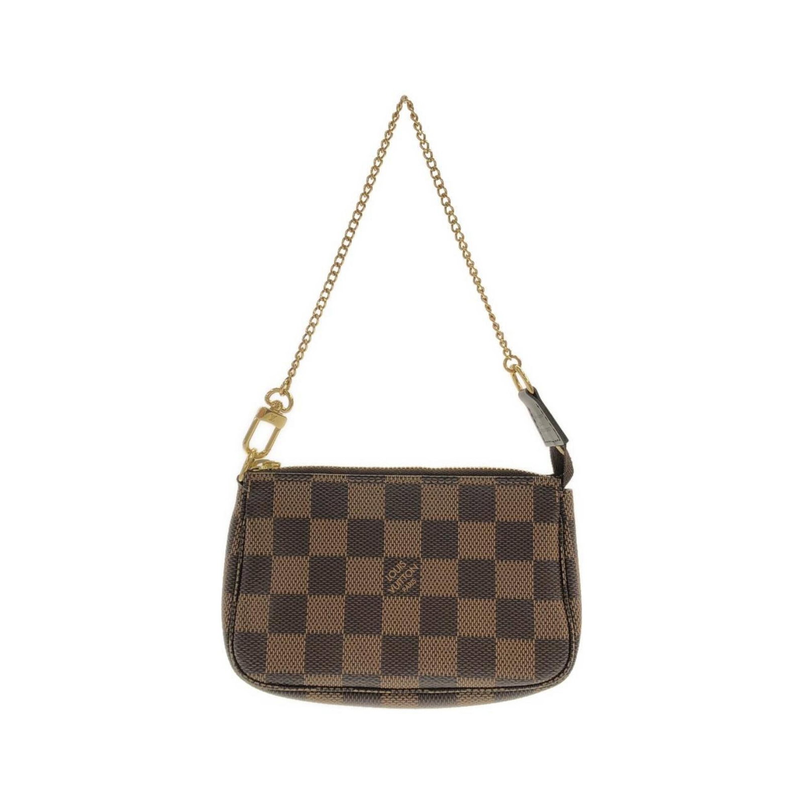 Canvas Pochette Coated Louis Vuitton: Canvas Pochette Coated Louis Vuitton Coated canvas construction for a durable and stylish design. This Louis Vuitton pochette measures 10.5cm x 15cm x 3.5cm, making it a compact and versatile