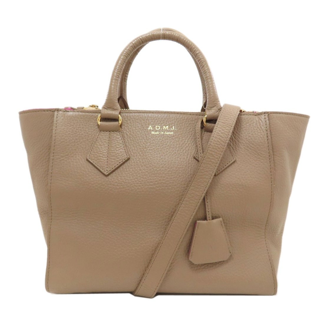 2Way Handbag Leather: 2Way Handbag Leather Brown leather handbag with a classic 2Way design, featuring a sturdy and stylish exterior. Made from high-quality leather, this bag is built to last. Its timeless brown color