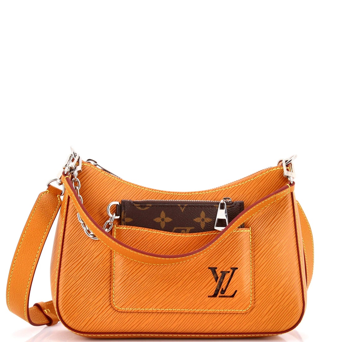 Leather Epi Marelle Handbag Louis Vuitton: Leather Epi Marelle Handbag Louis Vuitton Brown Epi Marelle Handbag with Leather Exterior and Microfiber Interior. This Louis Vuitton Marelle Handbag features a classic hobos style with a brown